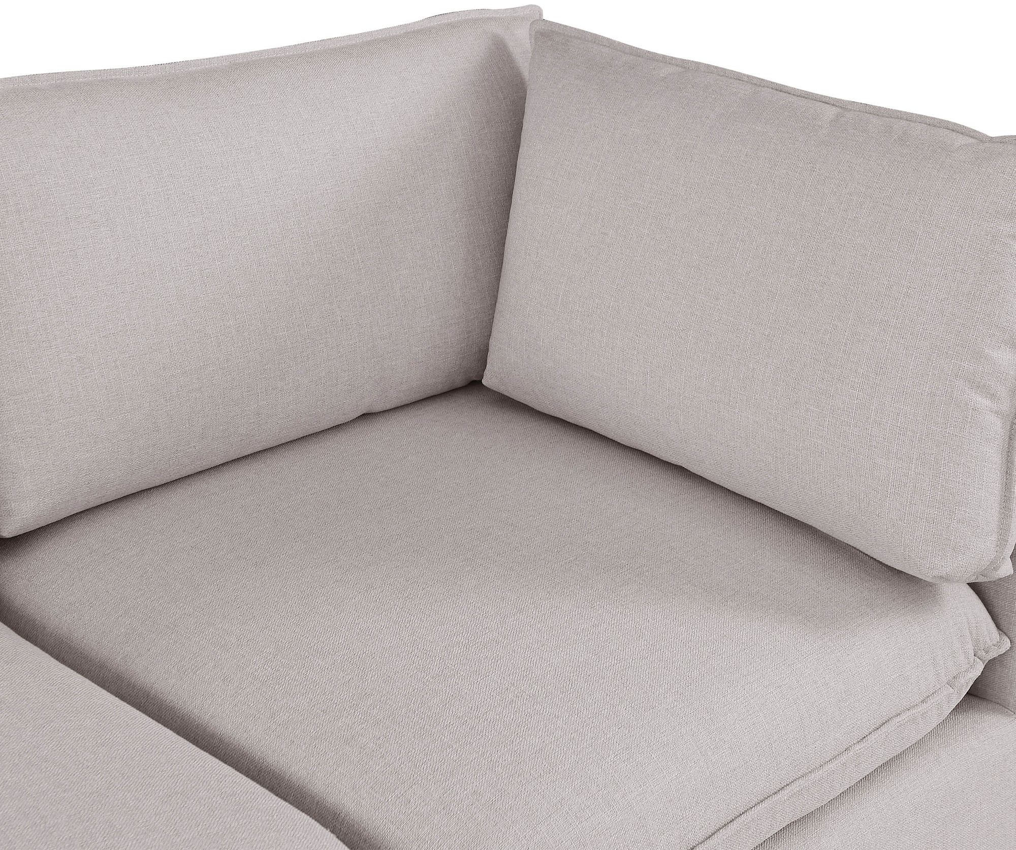 Mackenzie 120" 5-Piece Linen Fabric Modular Armless Sectional Sofa