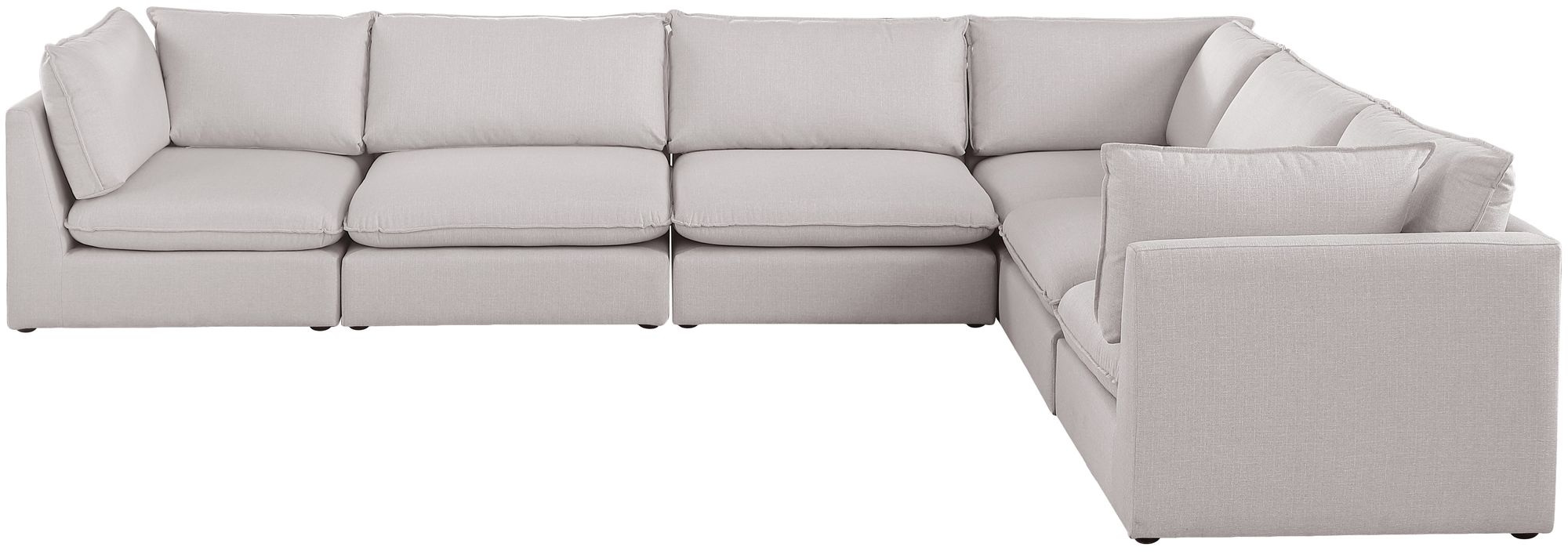 Mackenzie 160" 6-Piece Linen Modular Sectional