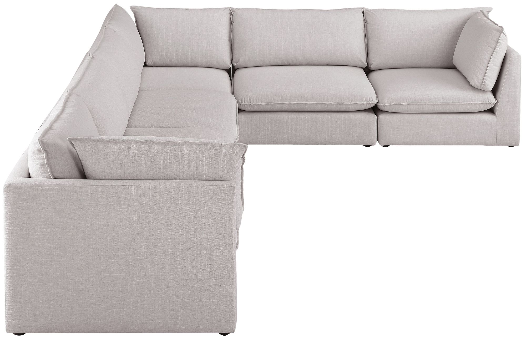 Mackenzie 160" 6-Piece Linen Modular Sectional