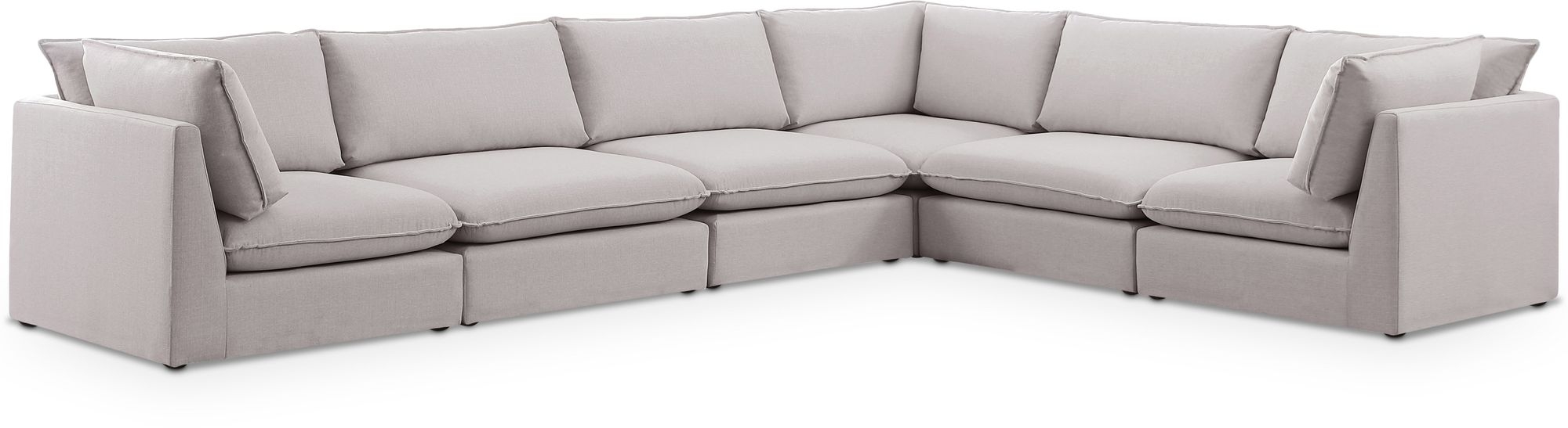 Mackenzie 160" 6-Piece Linen Fabric Modular Sectional Sofa