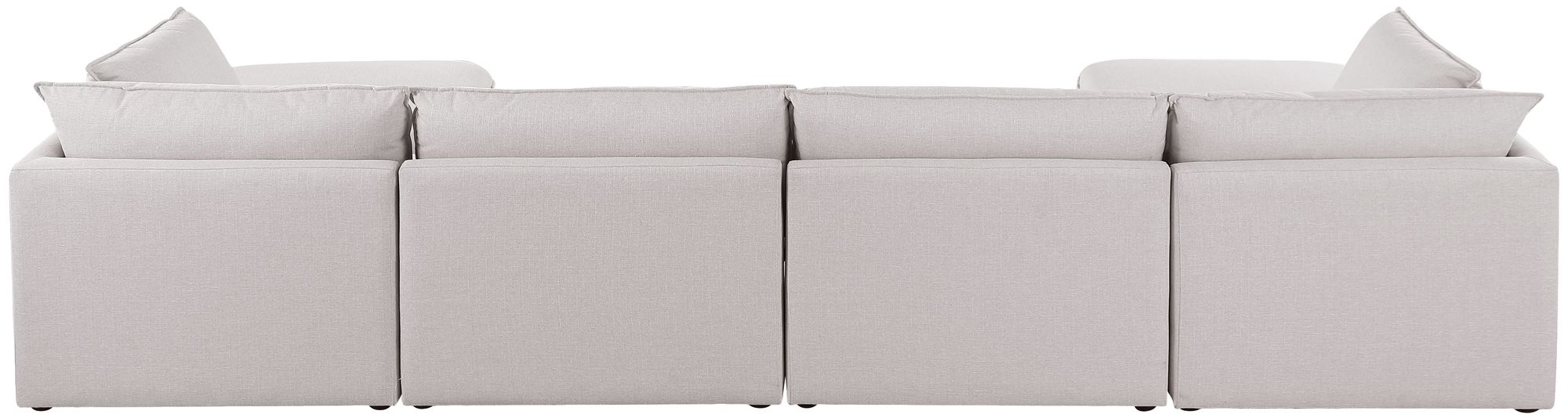 Mackenzie 160" 6-Piece Linen Fabric Modular U-Shape Sectional Sofa