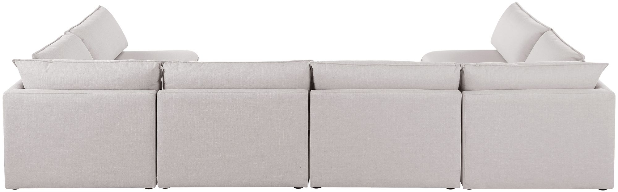 Mackenzie 160" 6-Piece Linen Fabric Modular U-Shape Corner Sectional Sofa