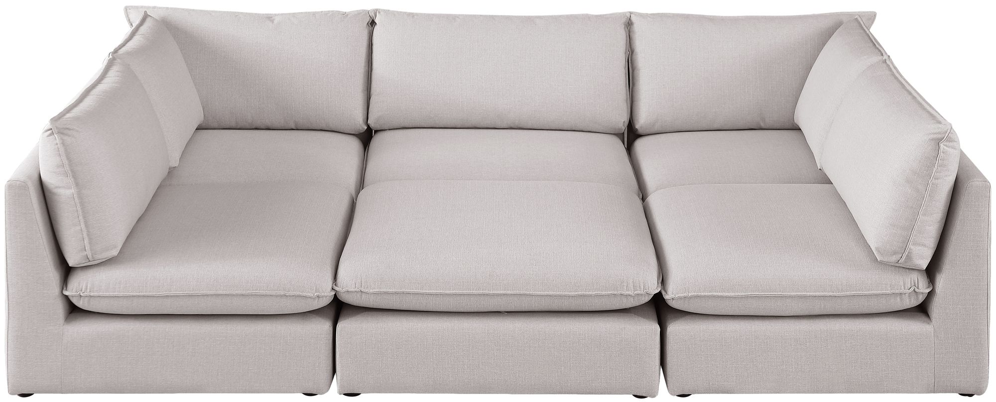 Mackenzie 120" 6-Piece Linen Modular Sectional