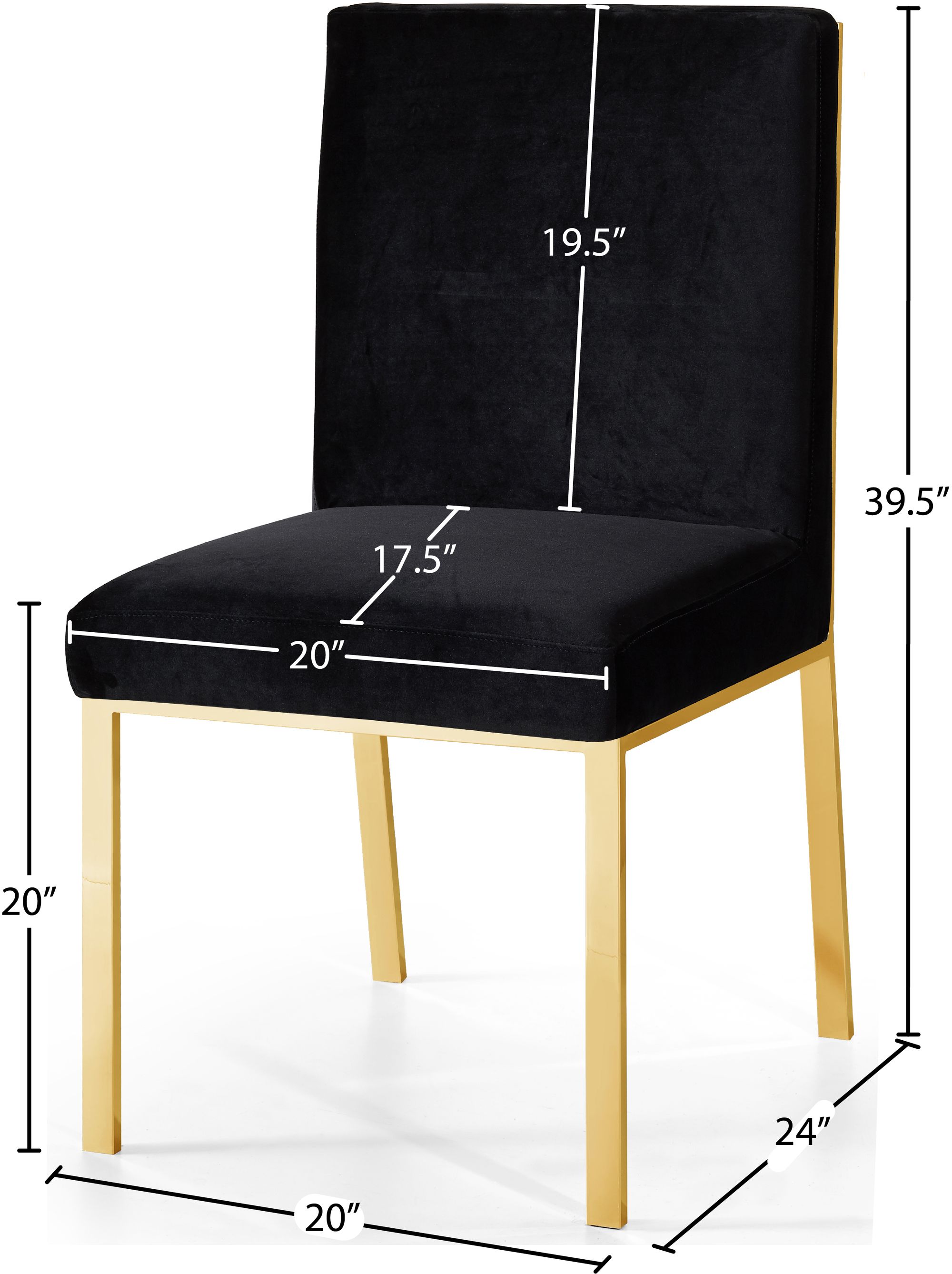 Opal Velvet Dining Chair with Gold Stainless Steel Base