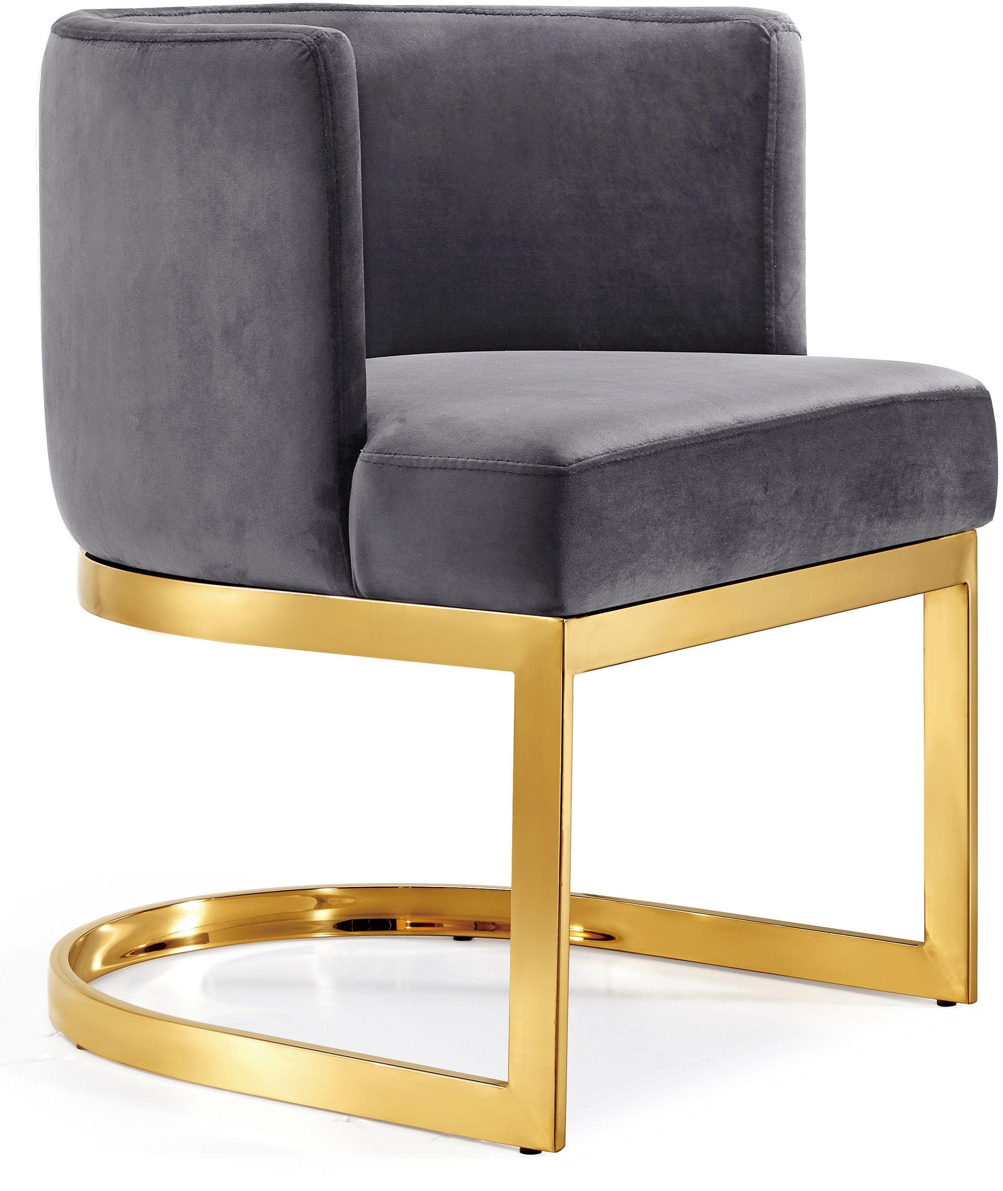 Gianna Velvet Dining Chair with Stainless Steel Base