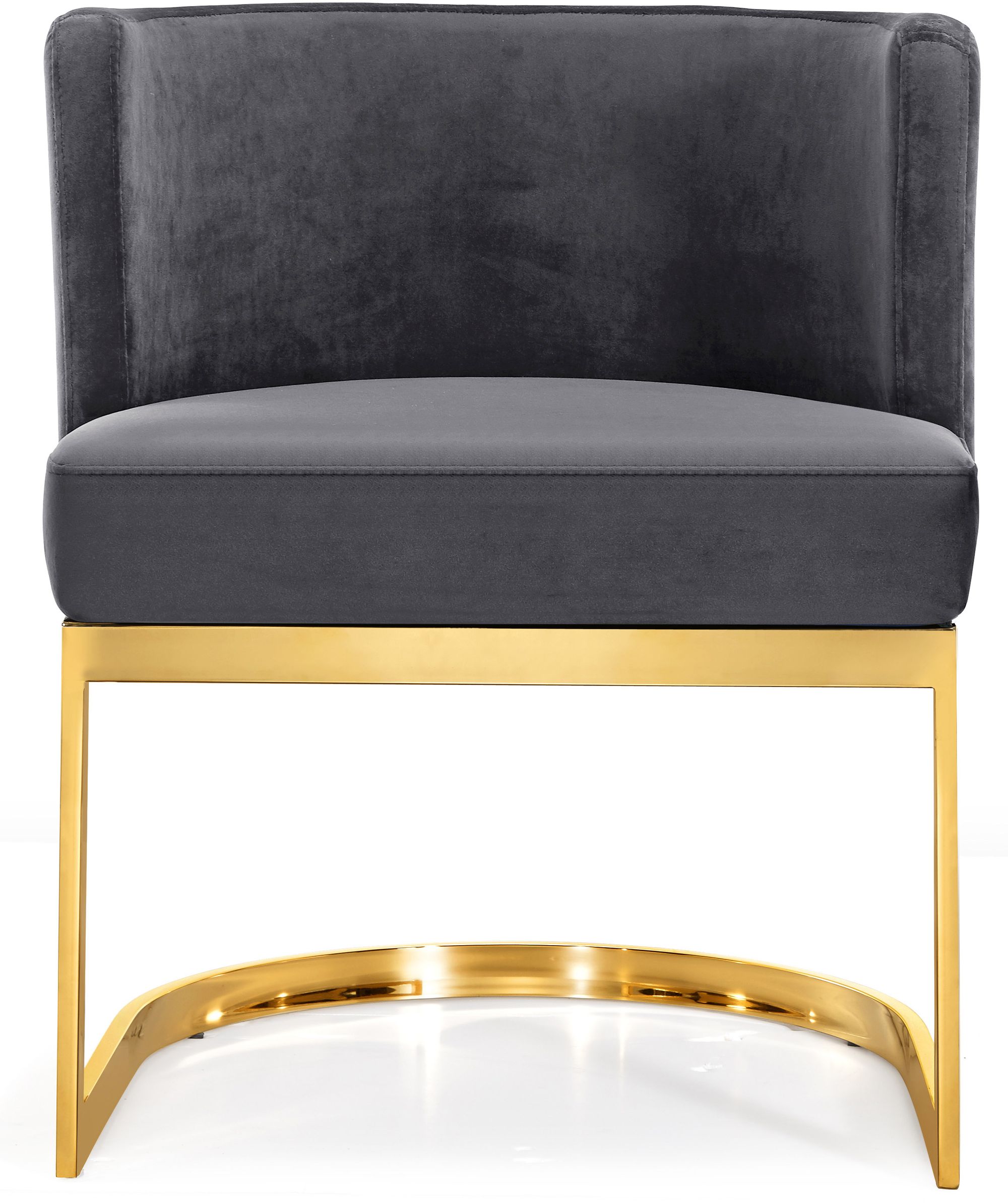 Gianna Velvet Dining Chair with Gold Stainless Steel Base