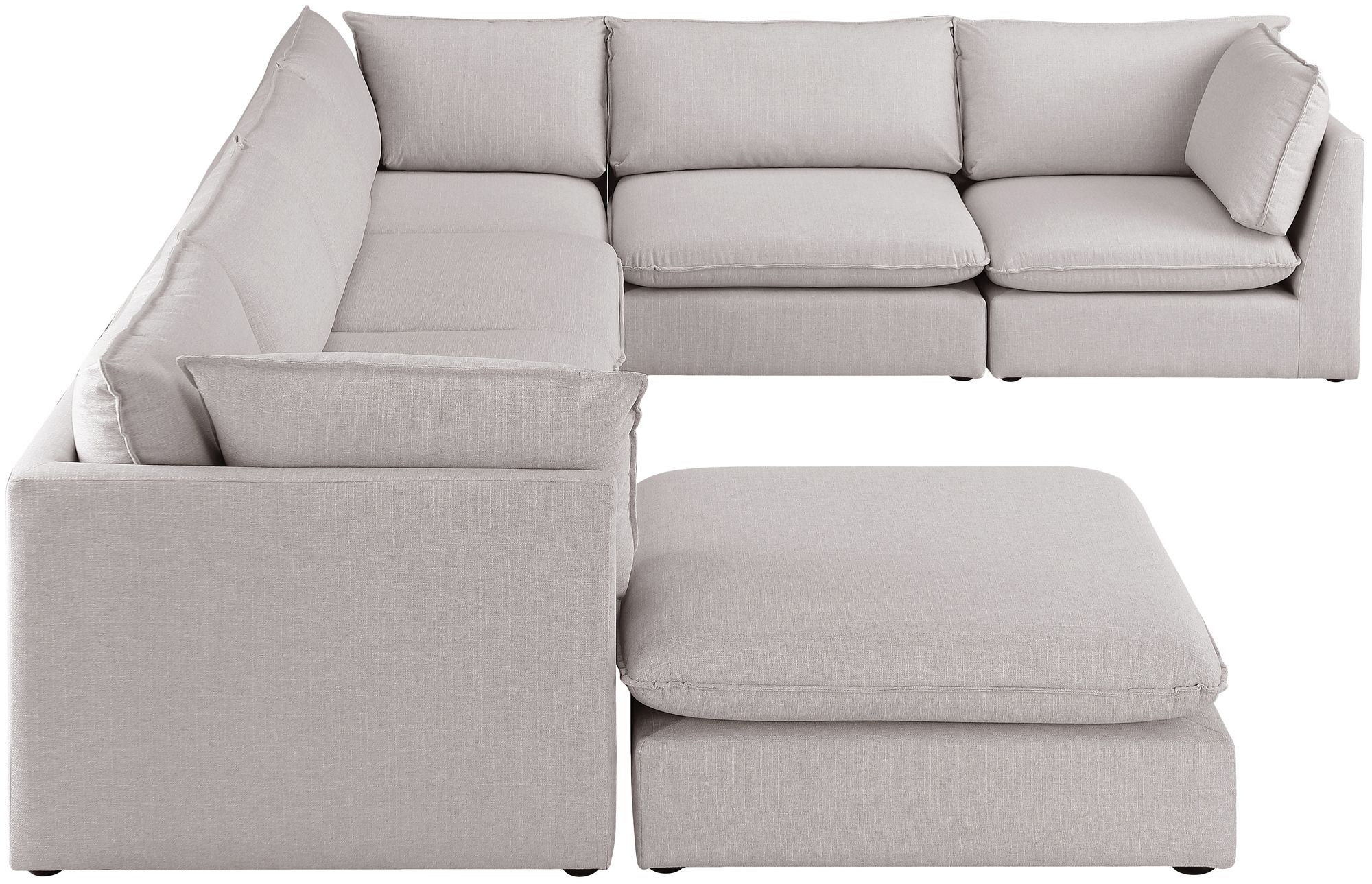 Mackenzie 160" 7-Piece Linen Modular Sectional