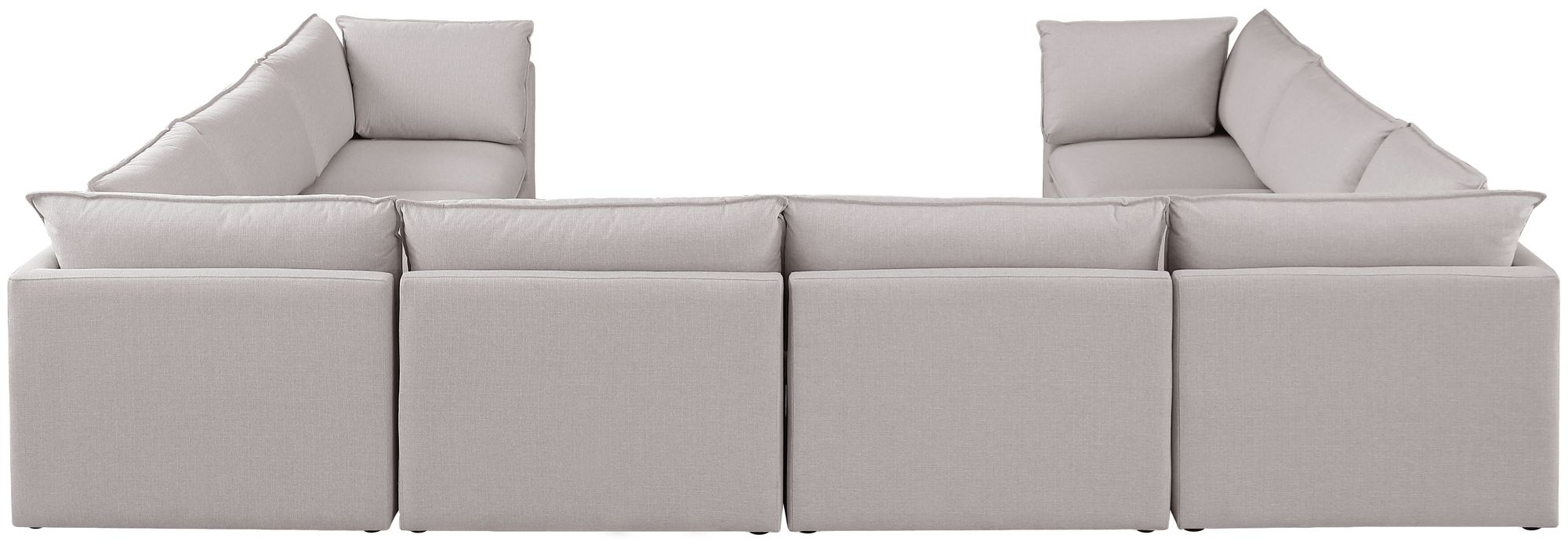 Mackenzie 160" 8-Piece Linen Fabric Modular Sectional Sofa