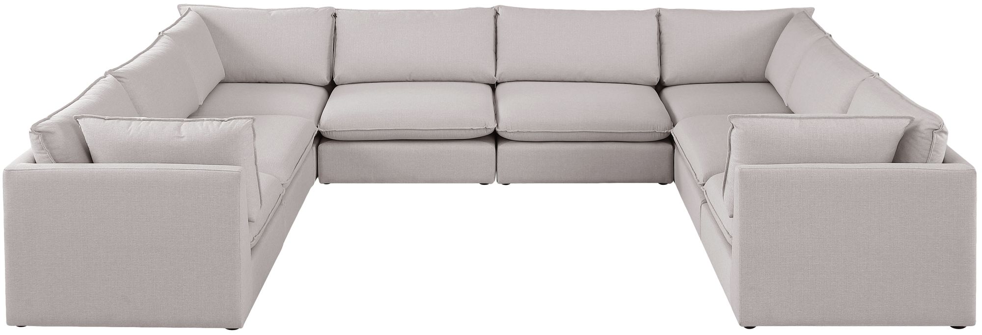 Mackenzie 160" 8-Piece Linen Modular Sectional