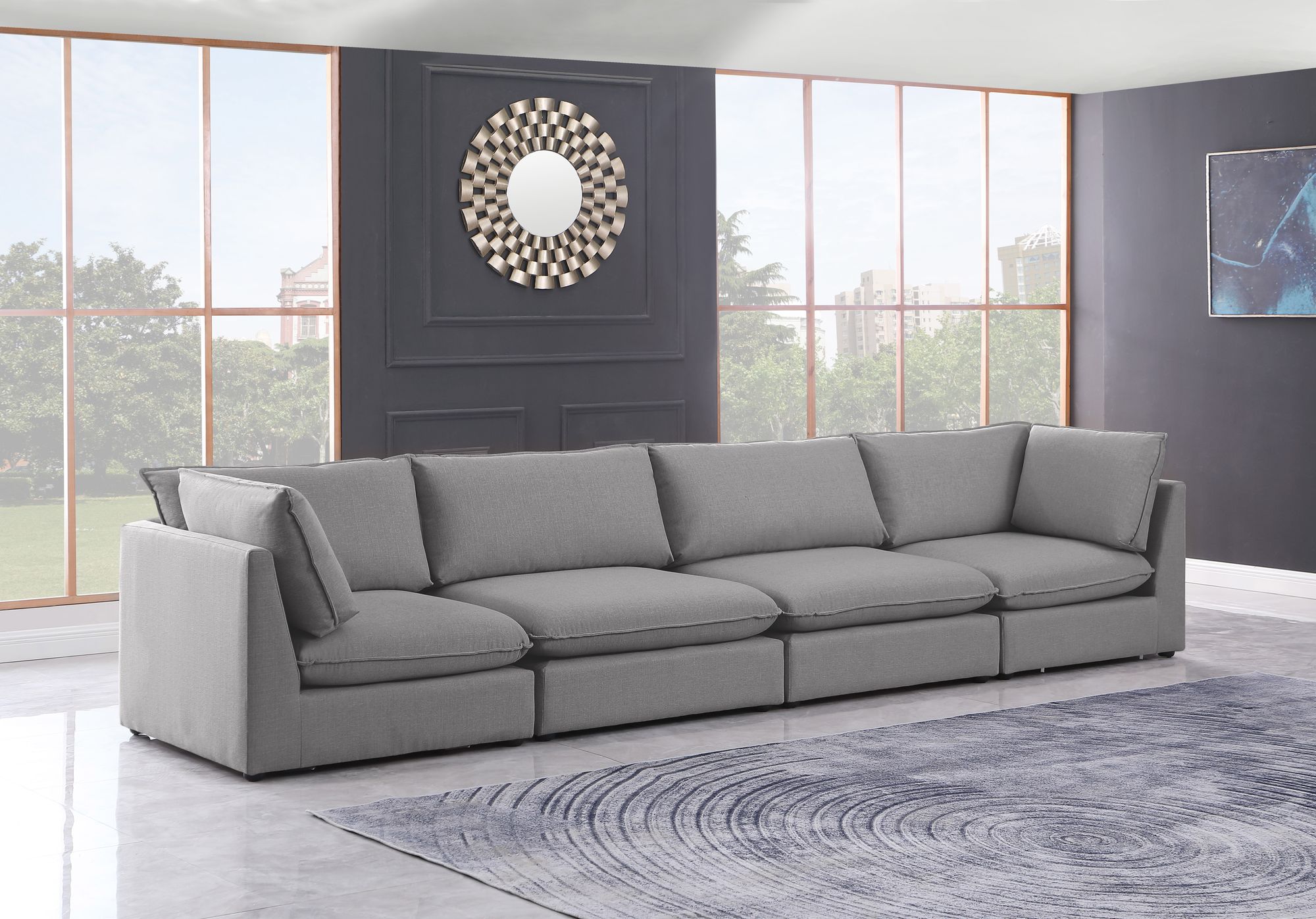 Mackenzie Linen 160" Modular Sofa