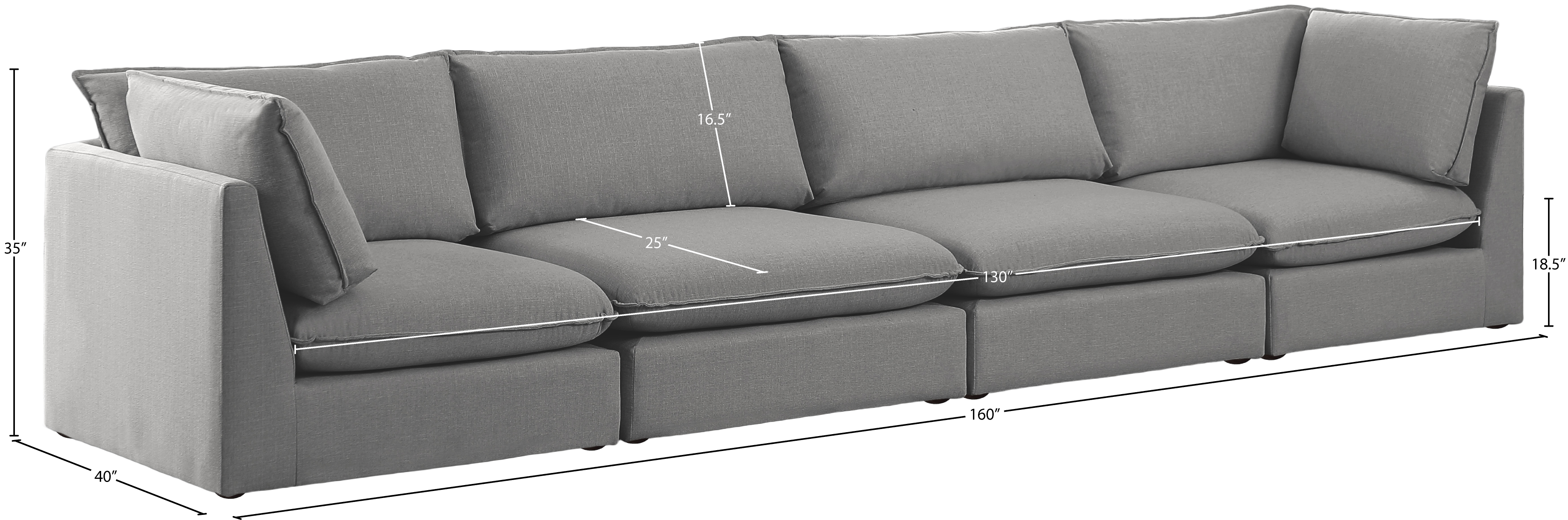 Mackenzie Linen 160" Modular Sofa
