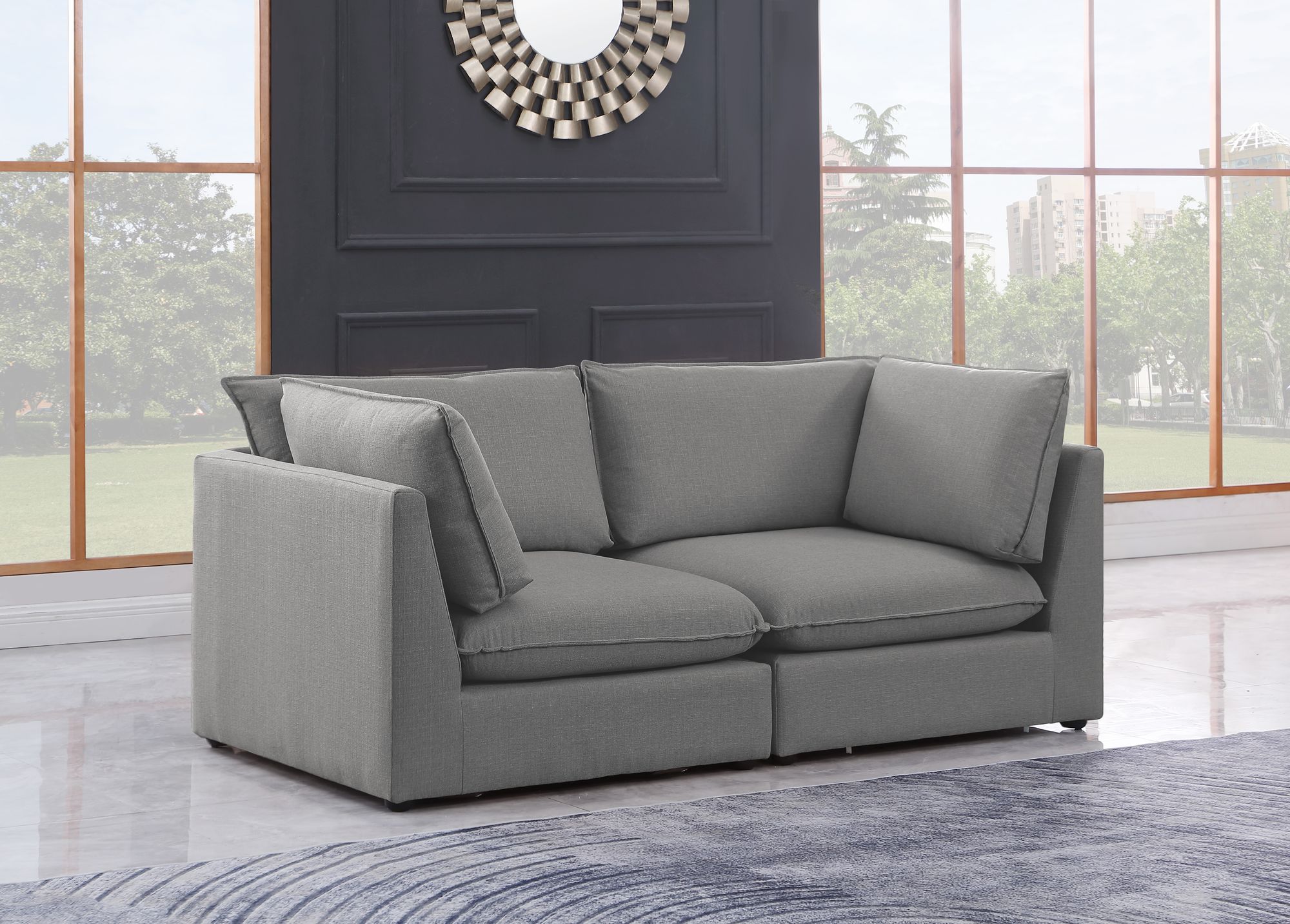Mackenzie 80" Linen Modular Sofa
