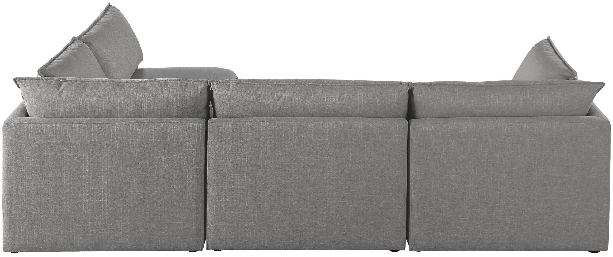 Mackenzie 120" 4-Piece Linen Fabric Modular Corner Sectional Sofa