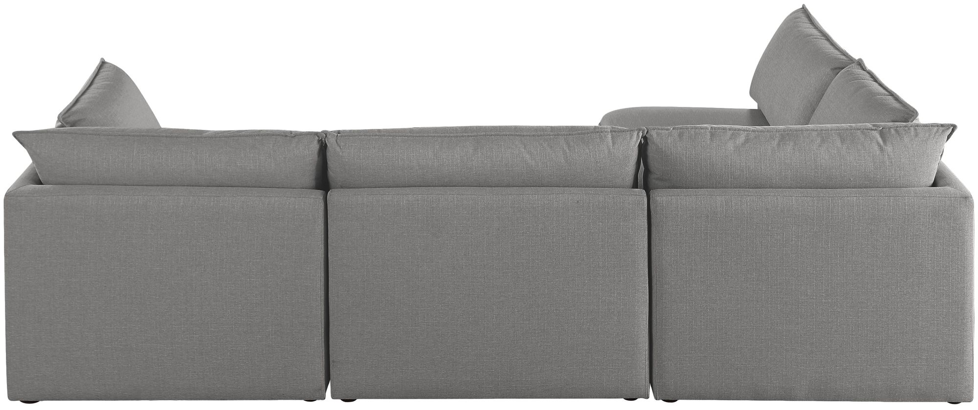 Mackenzie 120" 4-Piece Linen Fabric Modular Corner Sectional Sofa