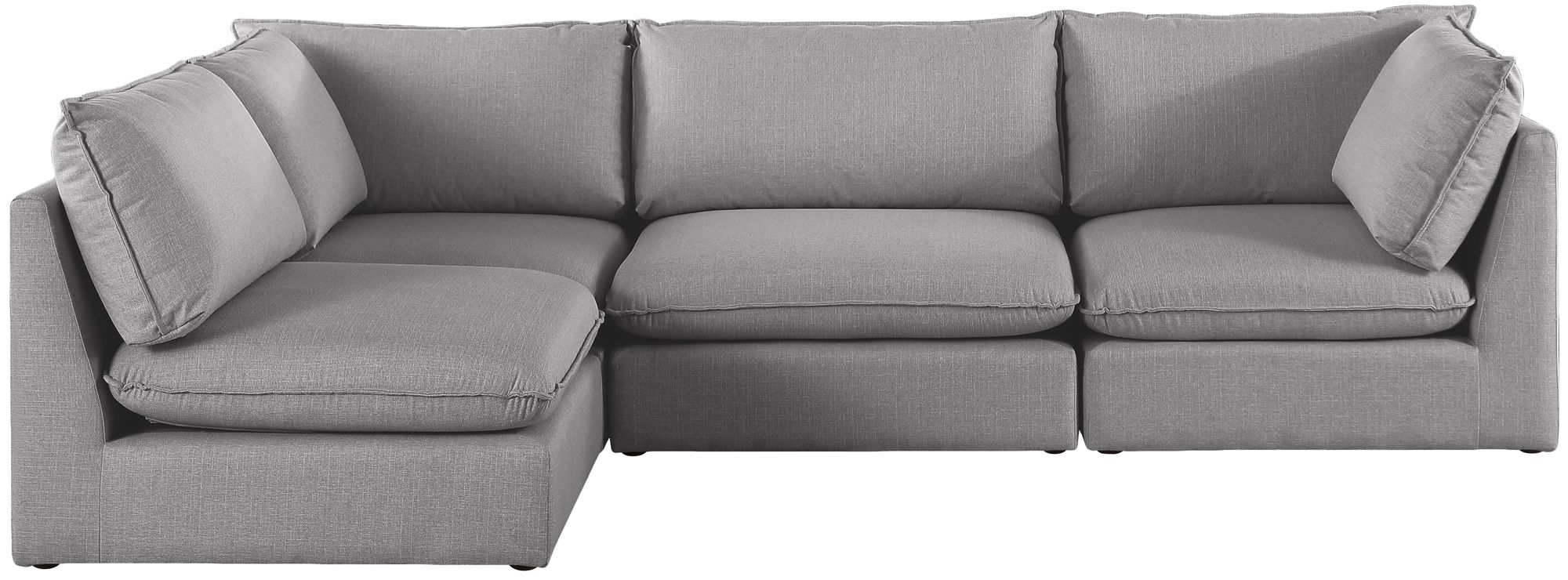 Mackenzie 120" 4-Piece Linen Modular Corner Sectional