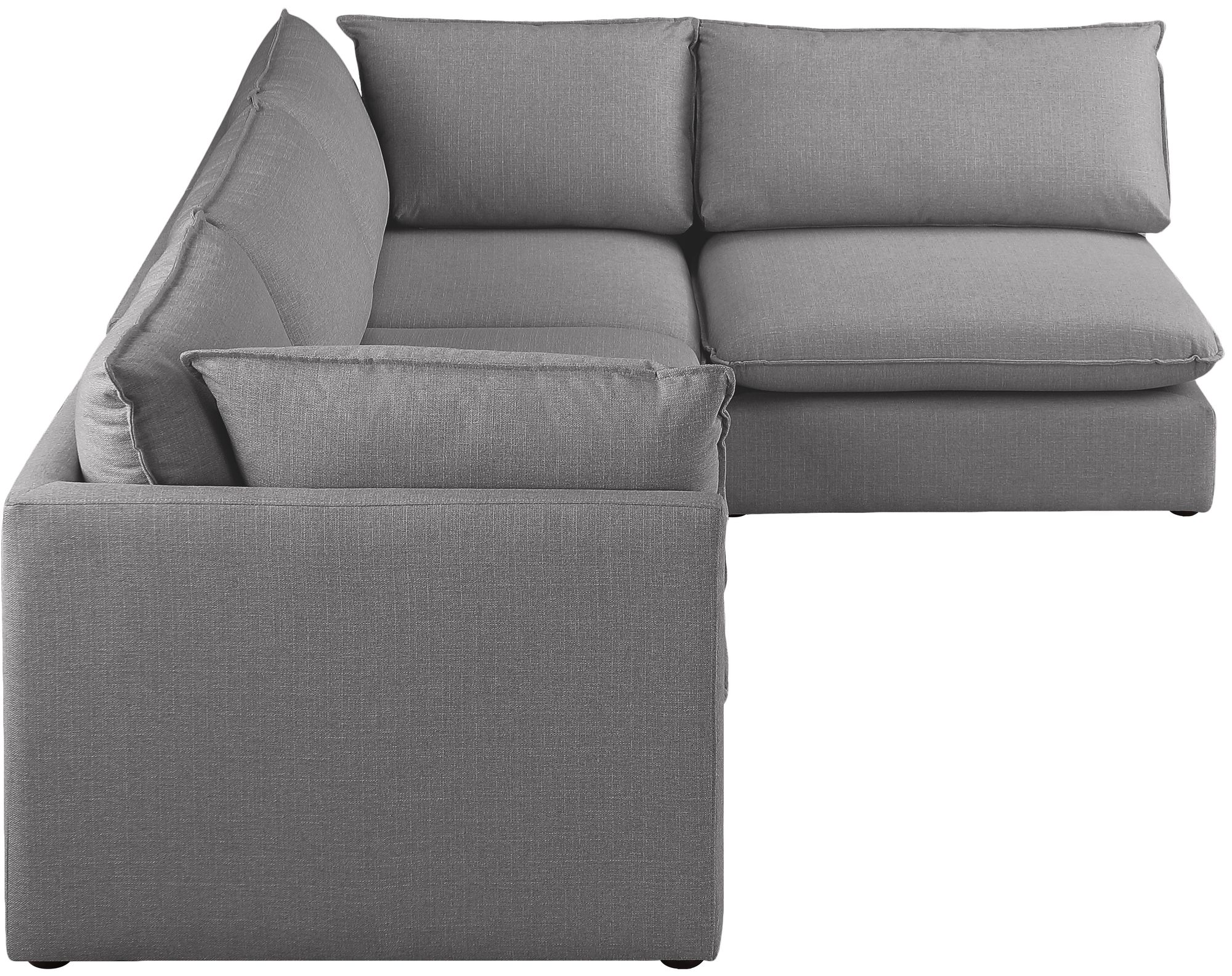 Mackenzie 120" 4-Piece Linen Modular Corner Sectional