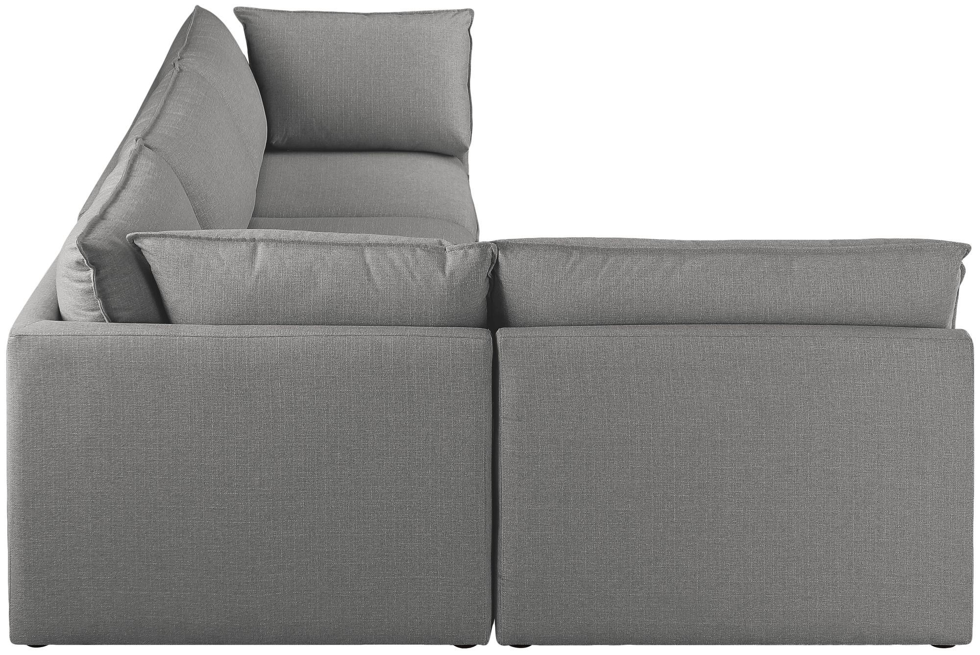 Mackenzie 120" 4-Piece Linen Fabric Modular Corner Sectional Sofa