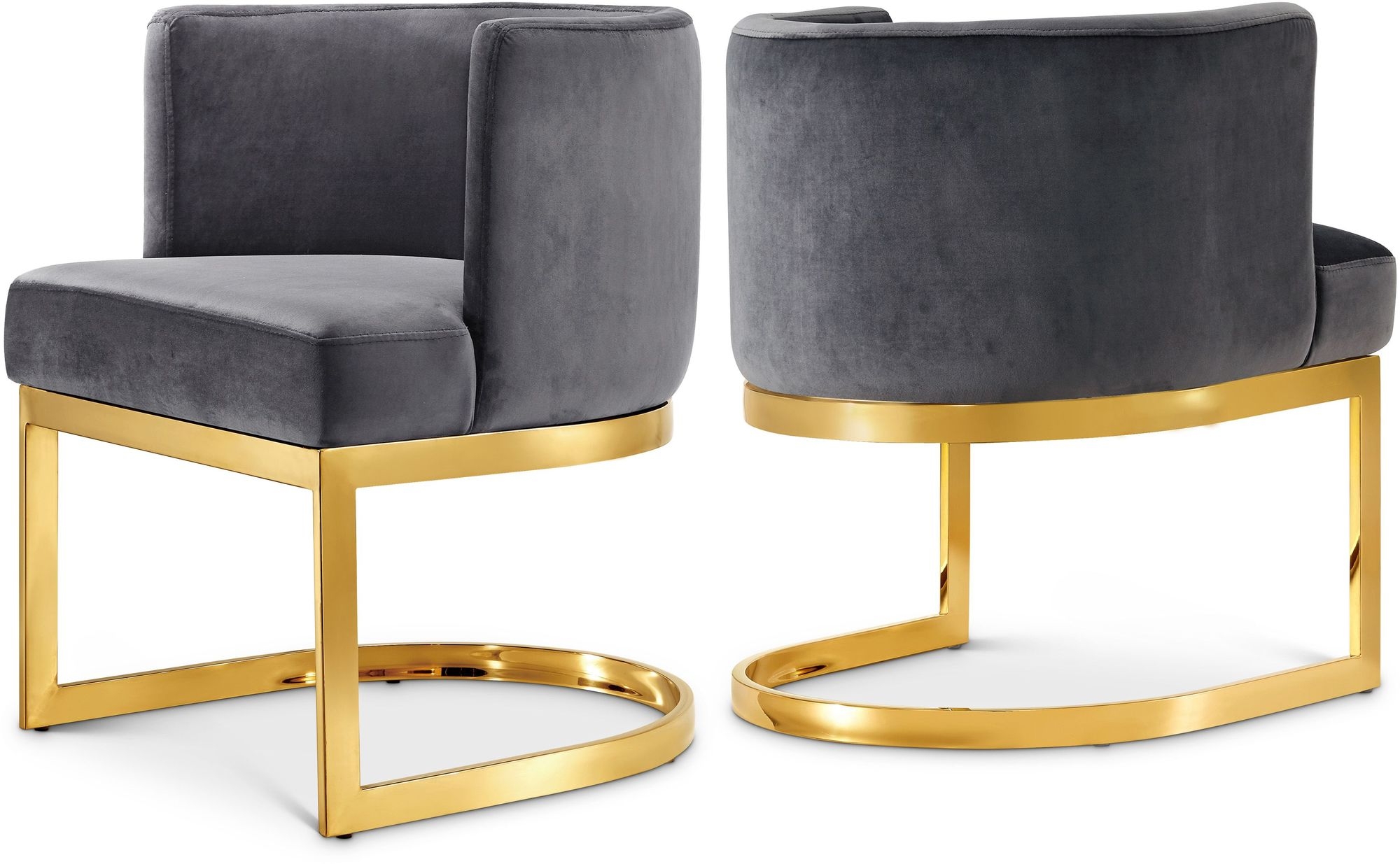 Gianna Velvet Dining Chair with Stainless Steel Base