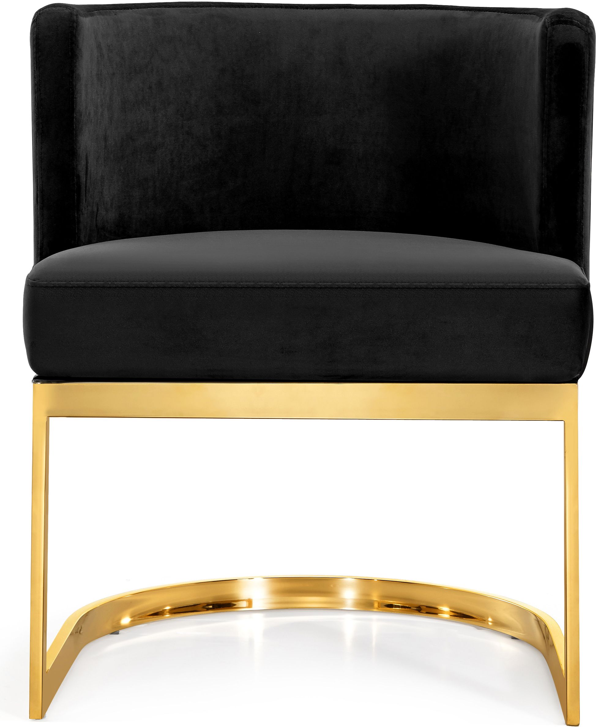 Gianna Velvet Dining Chair with Gold Stainless Steel Base