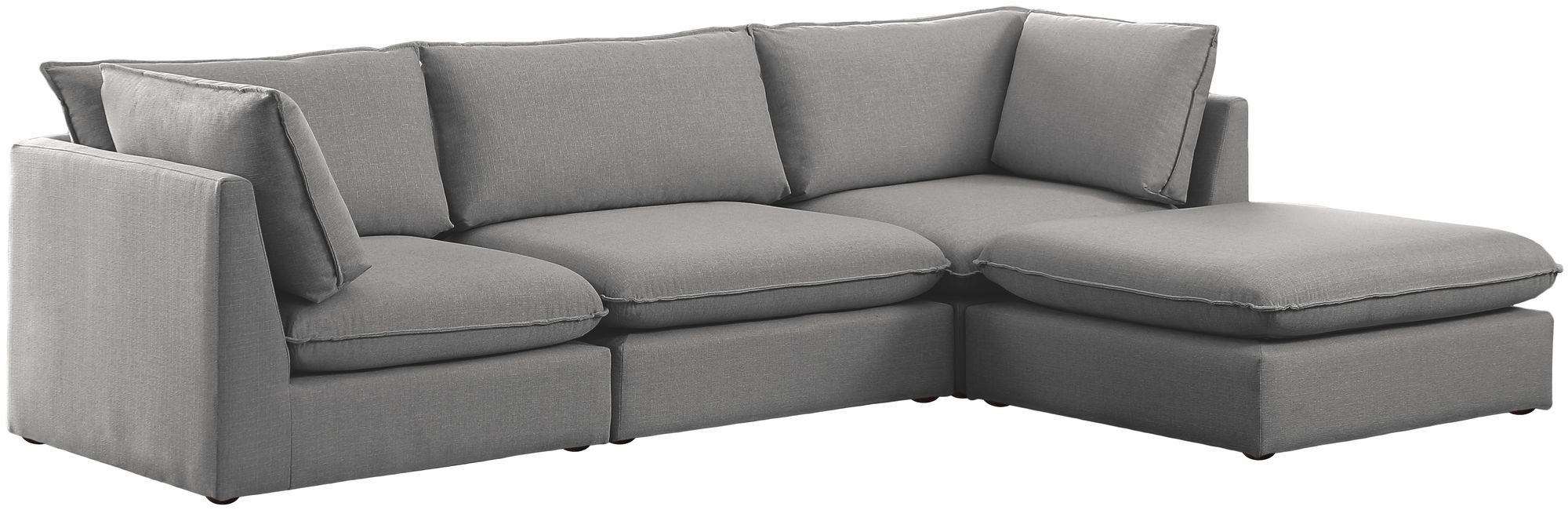 Mackenzie 120" 4-Piece Linen Modular Sectional