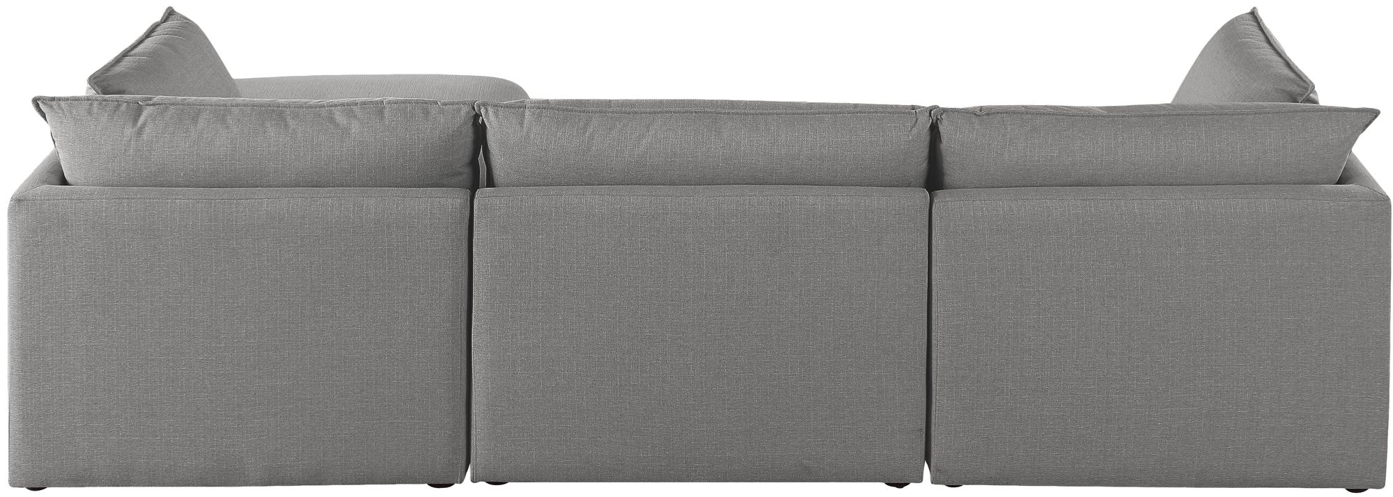 Mackenzie 120" 4-Piece Linen Fabric Modular Sectional Sofa