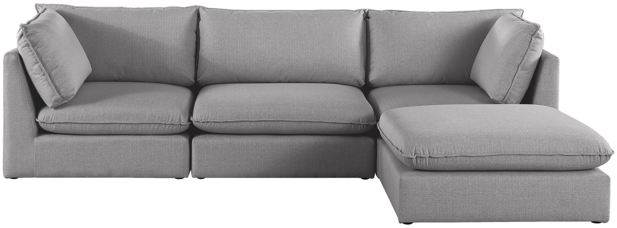 Mackenzie 120" 4-Piece Linen Modular Sectional