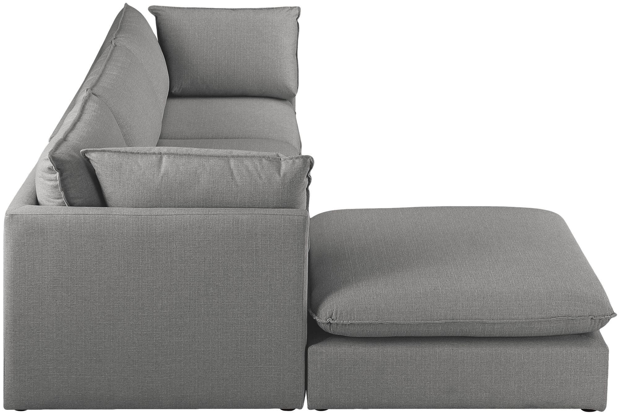 Mackenzie 120" 4-Piece Linen Modular Sectional