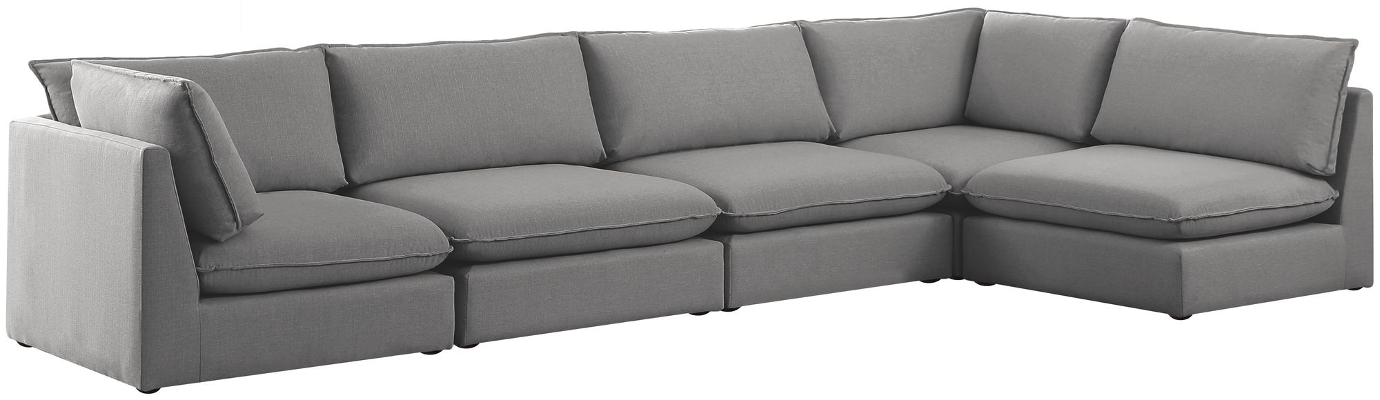 Mackenzie 160" 5-Piece Linen Modular Corner Sectional