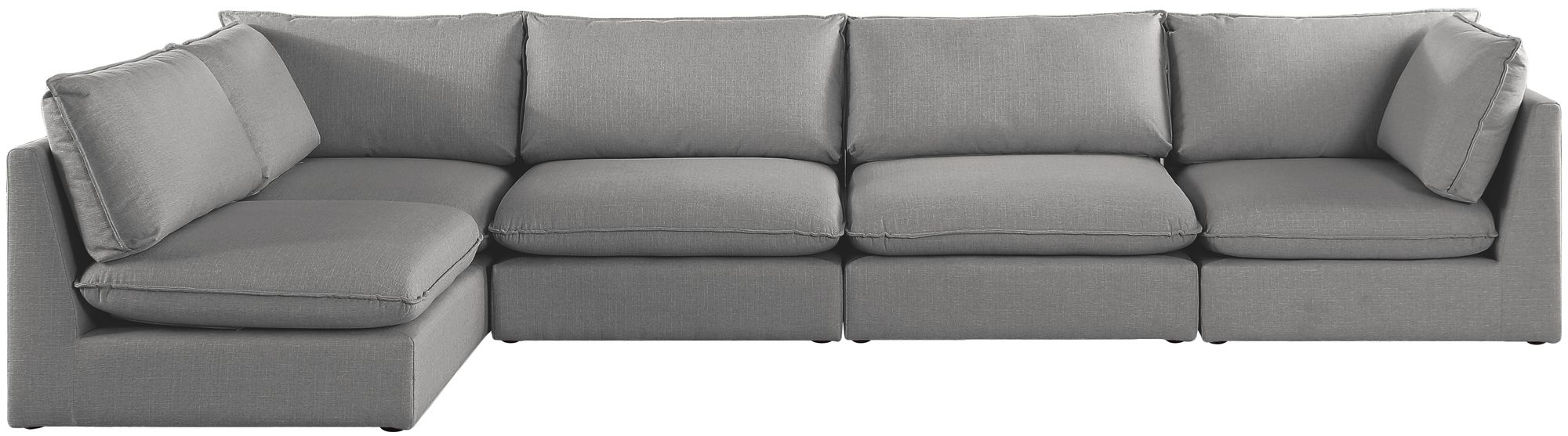 Mackenzie 160" 5-Piece Linen Modular Corner Sectional