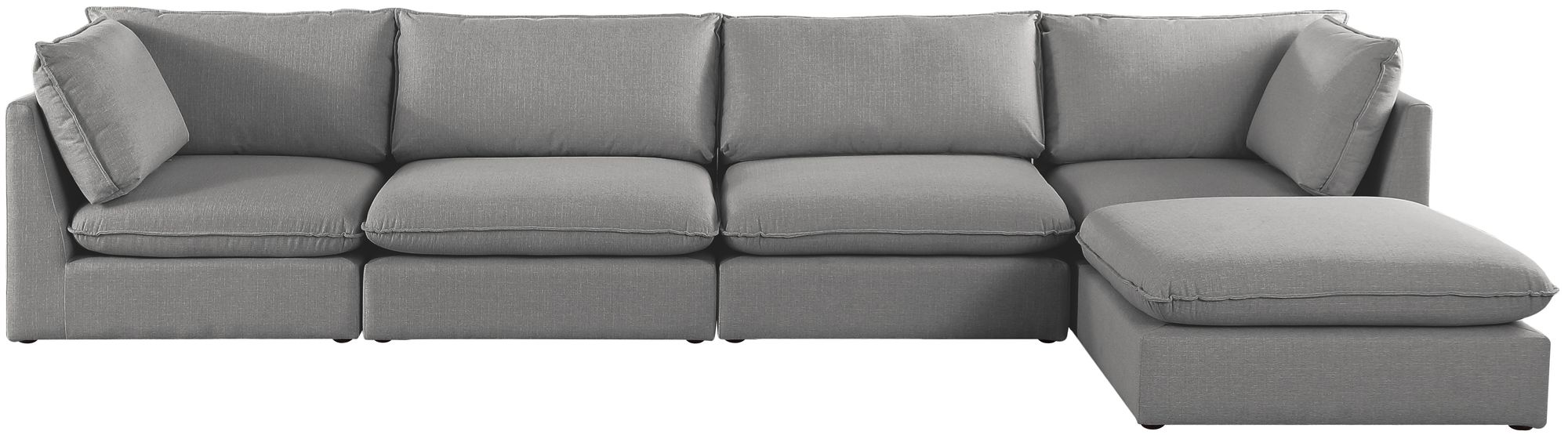 Mackenzie 160" 5-Piece Linen Fabric Modular Sectional Sofa