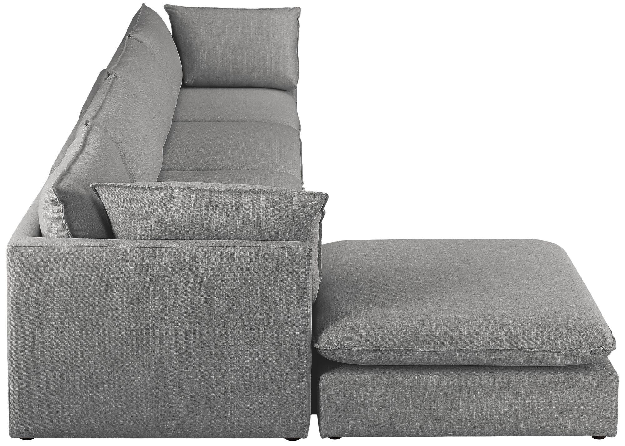 Mackenzie 160" 5-Piece Linen Fabric Modular Sectional Sofa