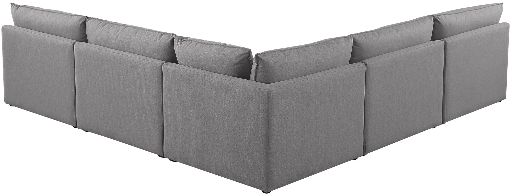 Mackenzie 120" 5-Piece Linen Modular Armless Sectional