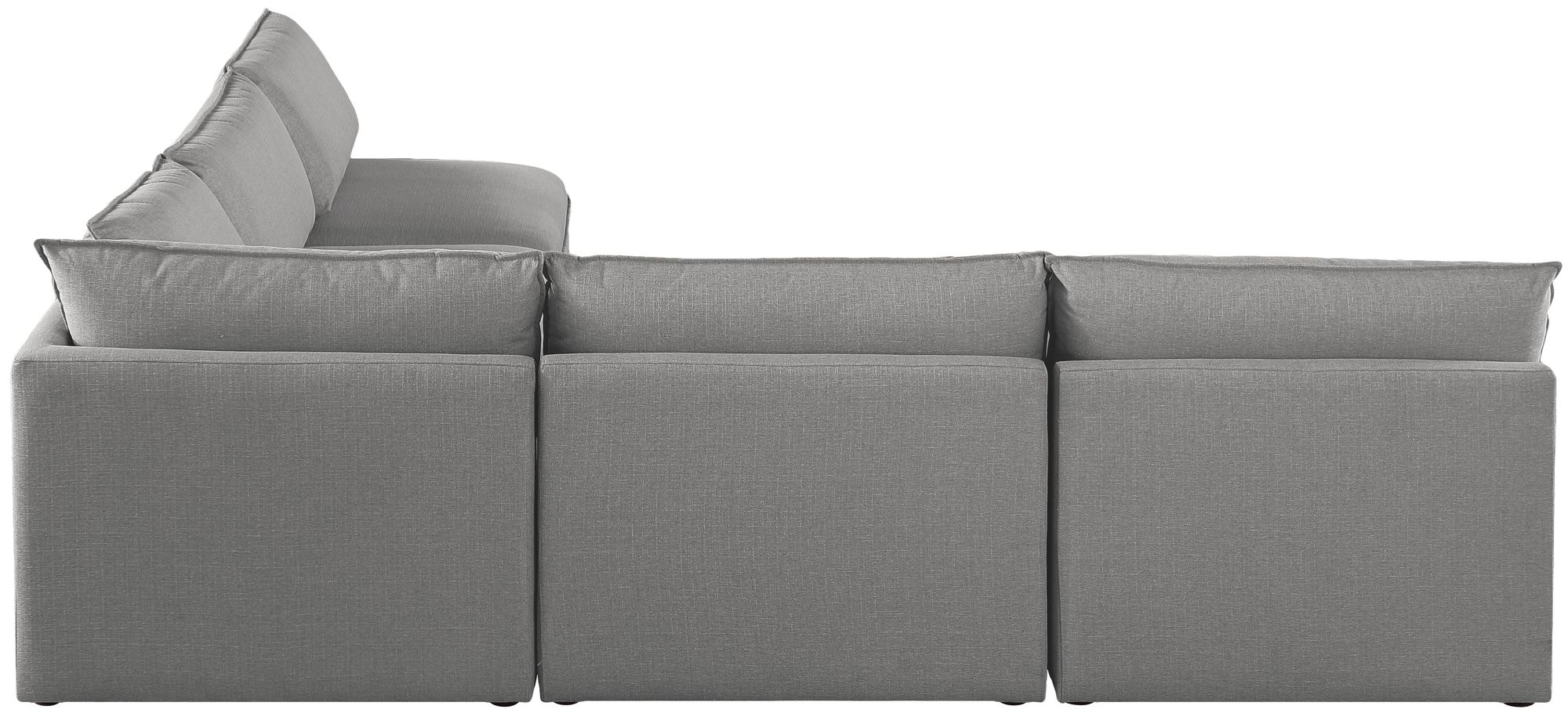 Mackenzie 120" 5-Piece Linen Modular Armless Sectional