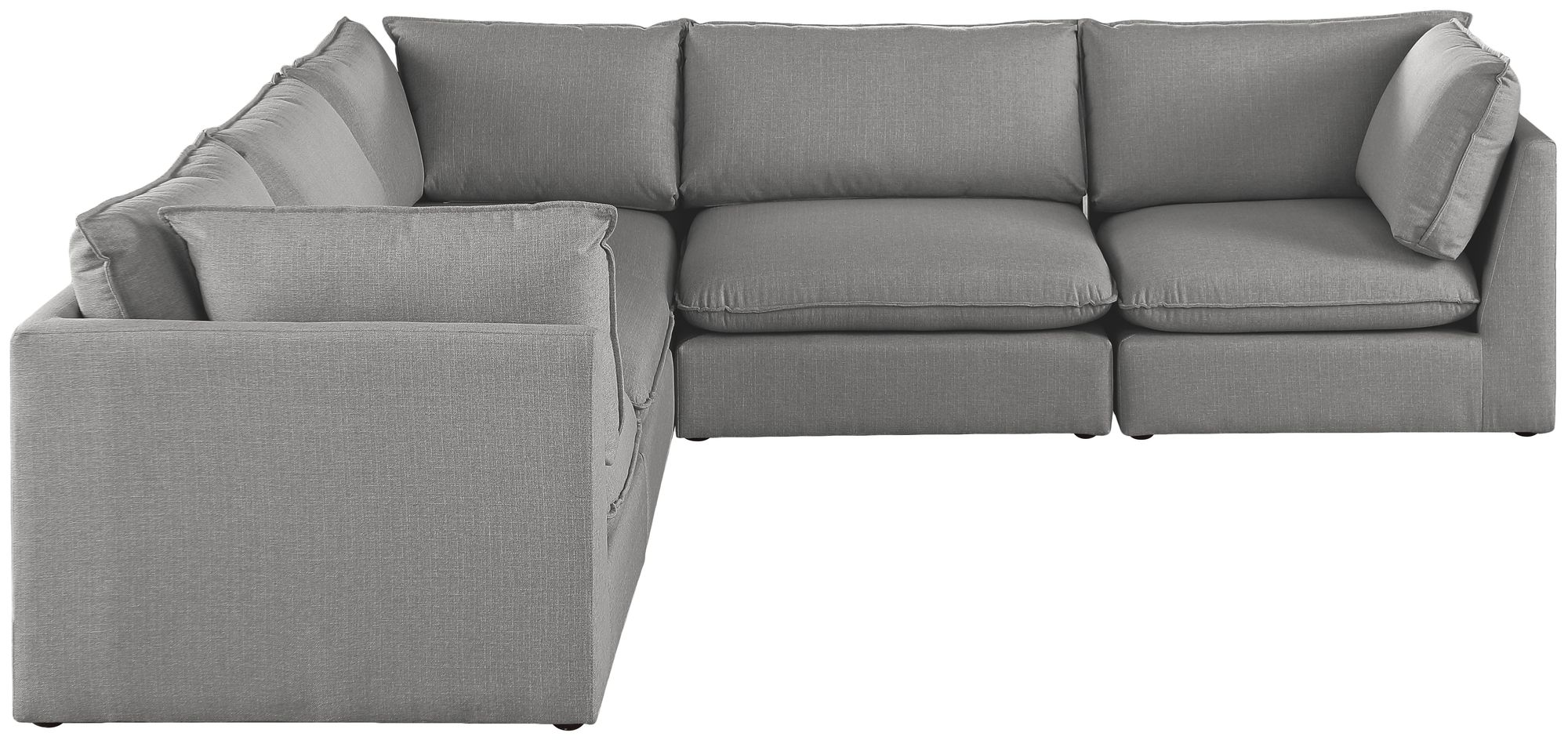 Mackenzie 120" 5-Piece Linen Modular Sectional