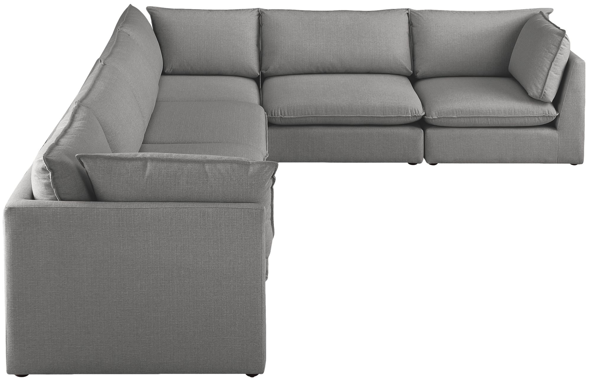 Mackenzie 160" 6-Piece Linen Fabric Modular Sectional Sofa
