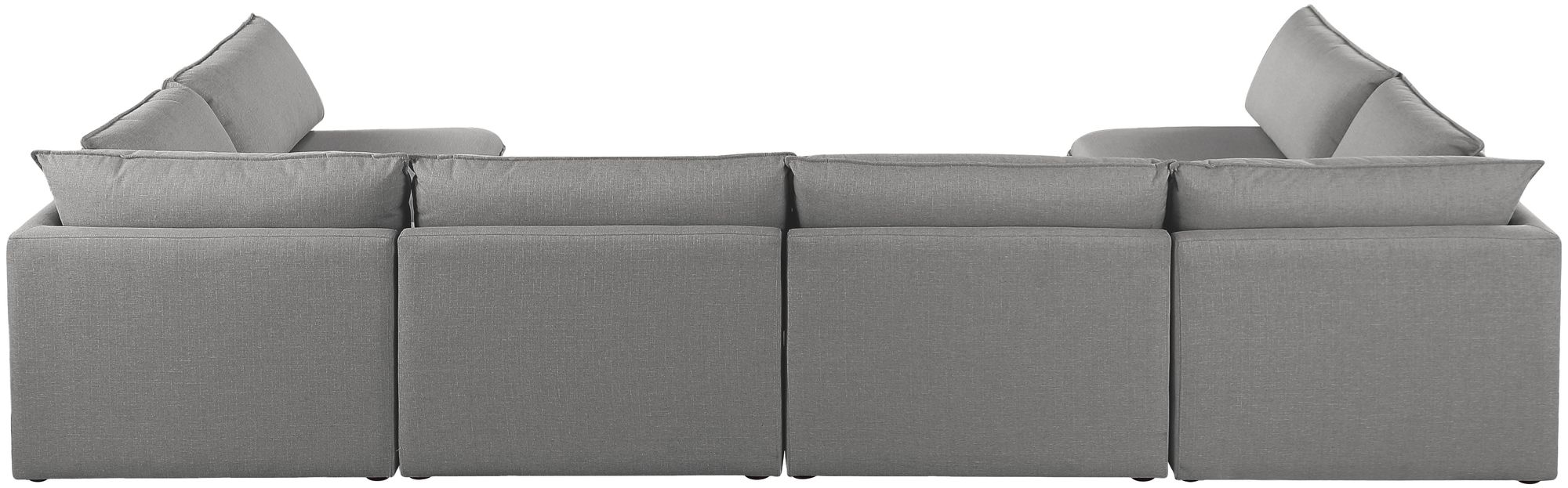 Mackenzie 160" 6-Piece Linen Modular U-Shape Corner Sectional