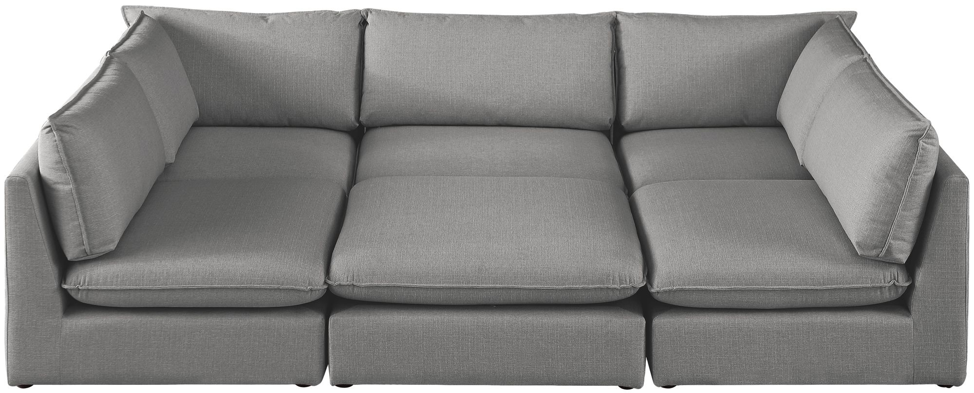 Mackenzie 120" 6-Piece Linen Fabric Modular Sectional Sofa