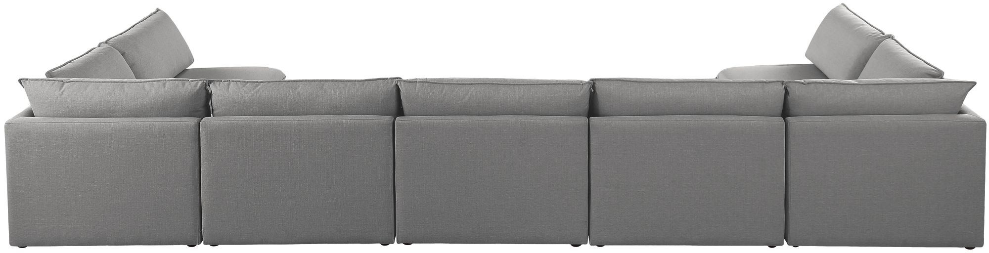 Meridian Mackenzie Durable Linen Modular Sectional Back
