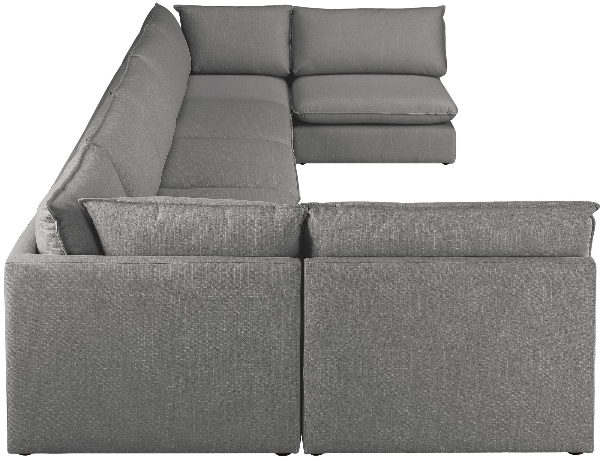 Mackenzie 200" 7-Piece Linen Fabric Modular Sectional Sofa