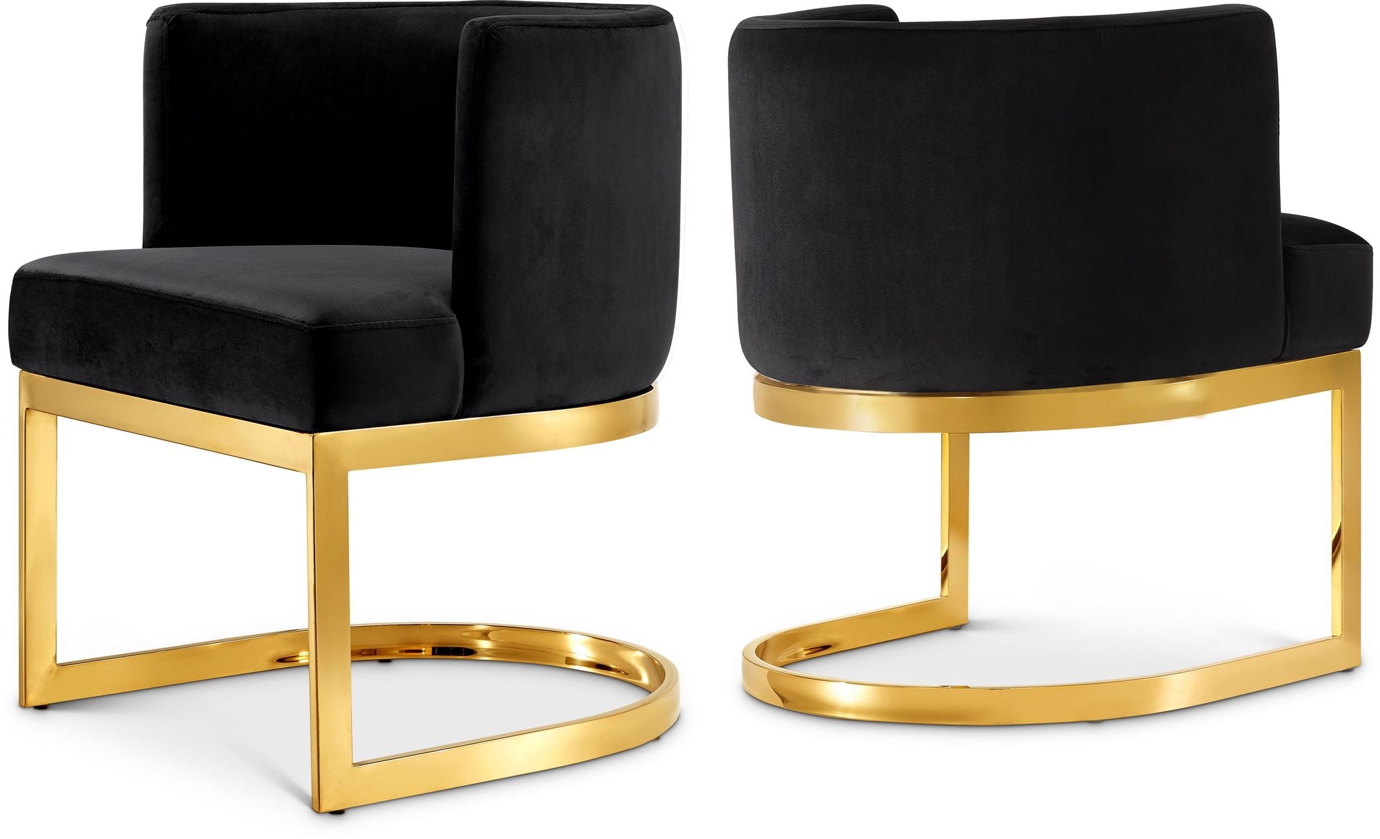 Gianna Velvet Dining Chair with Stainless Steel Base