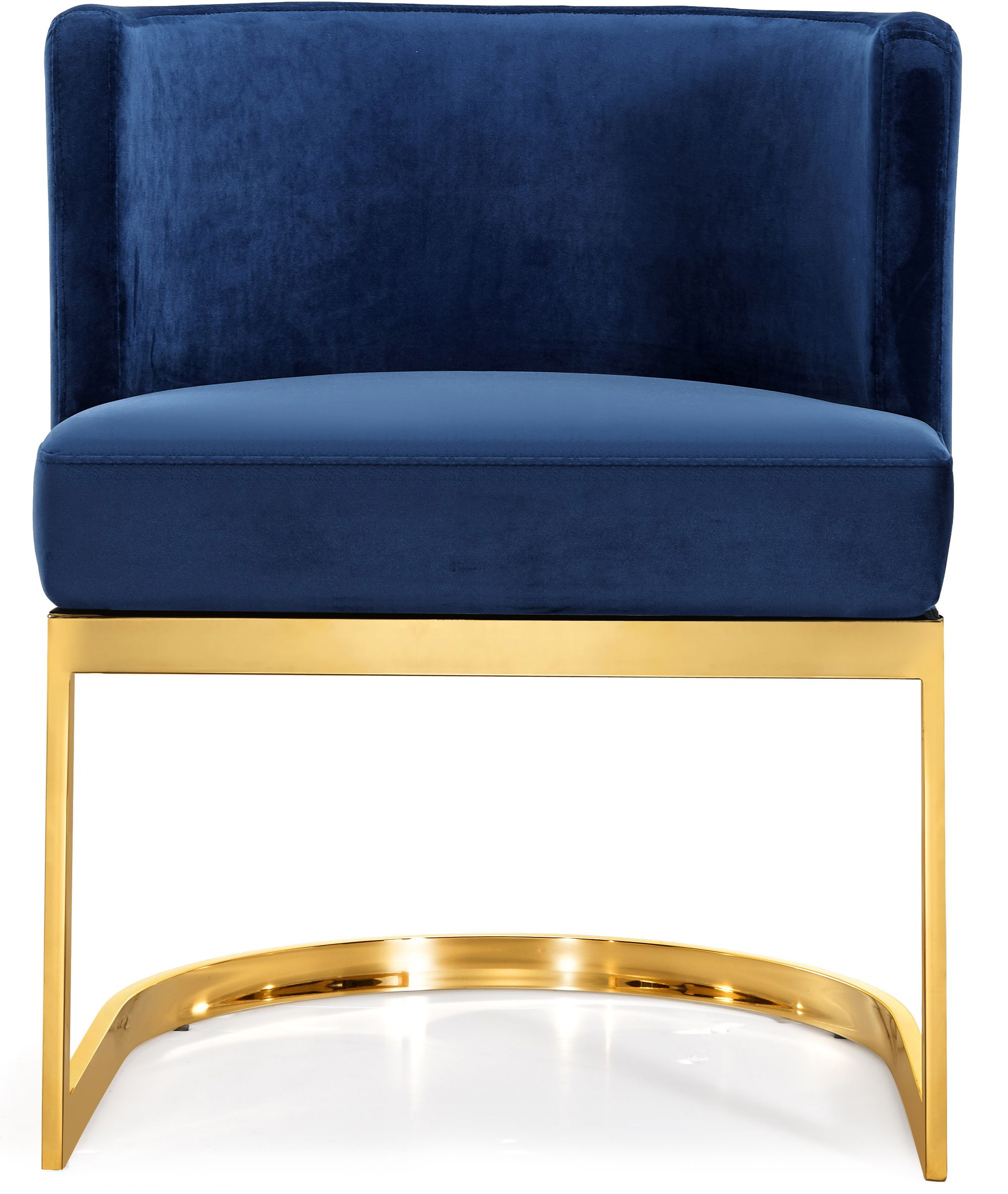 Gianna Velvet Dining Chair with Gold Stainless Steel Base