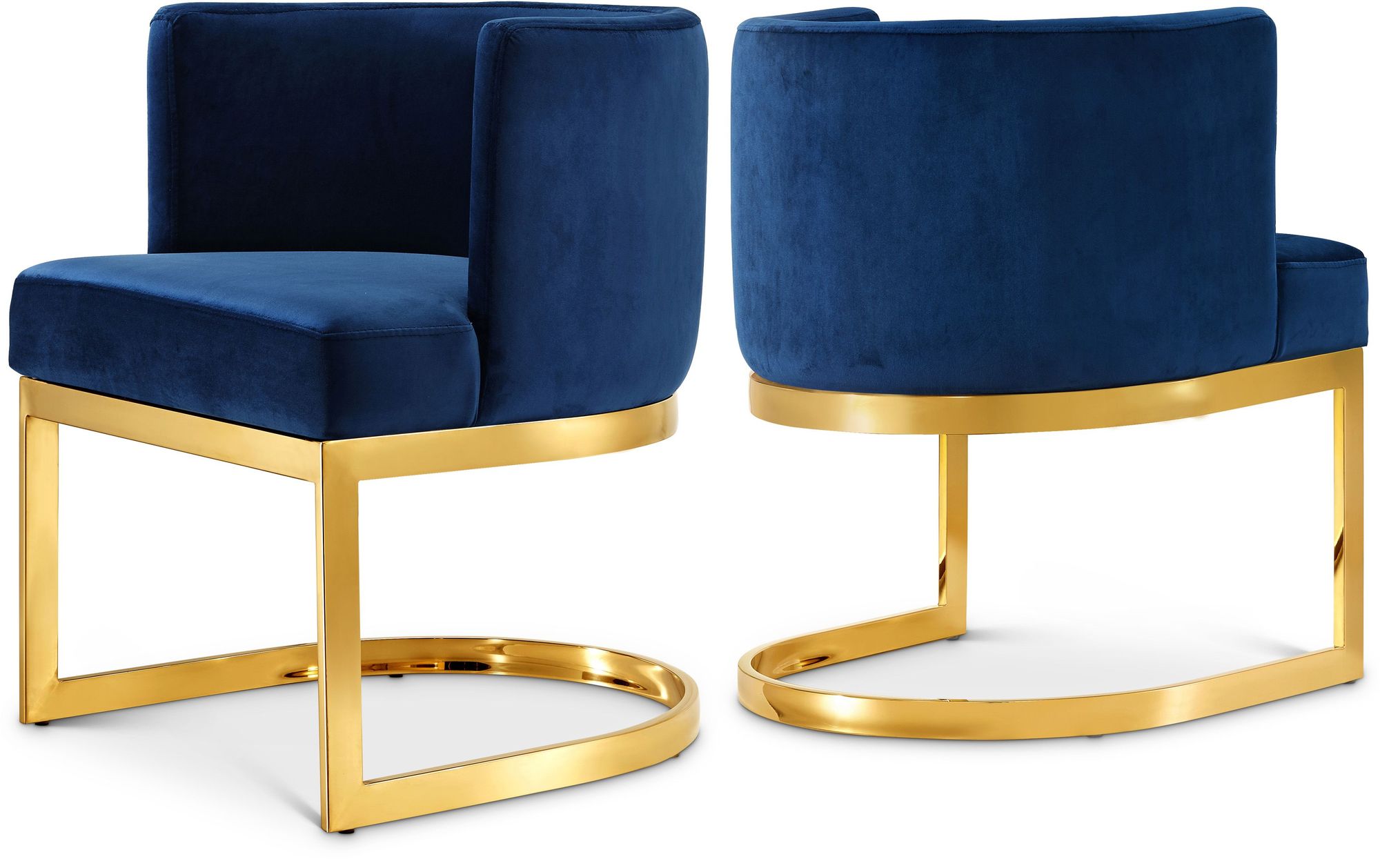 Gianna Velvet Dining Chair with Gold Stainless Steel Base