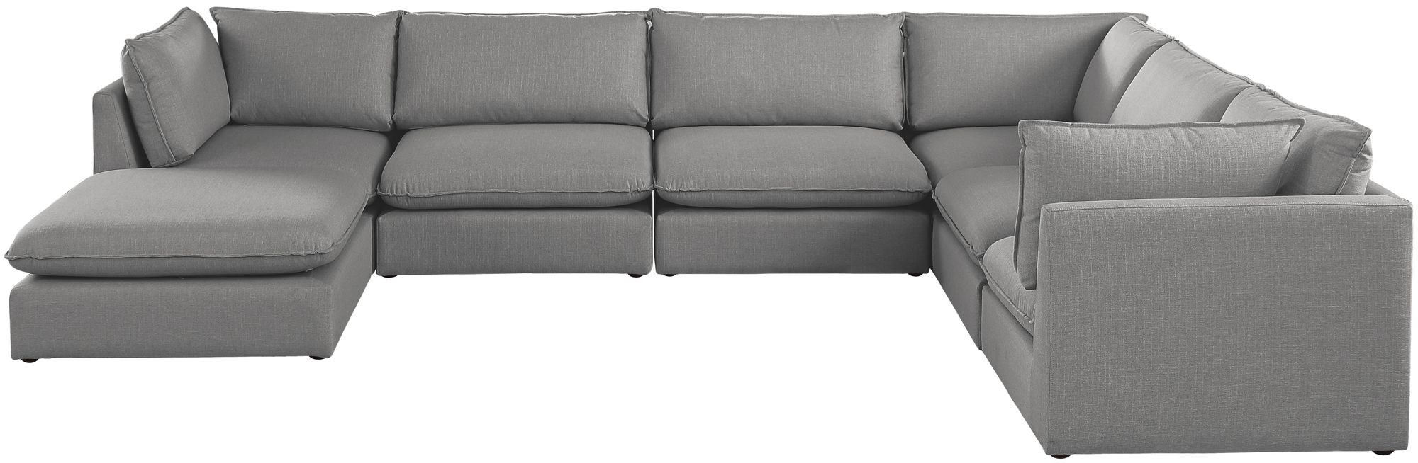 Mackenzie 160" 7-Piece Linen Fabric Modular Sectional Sofa