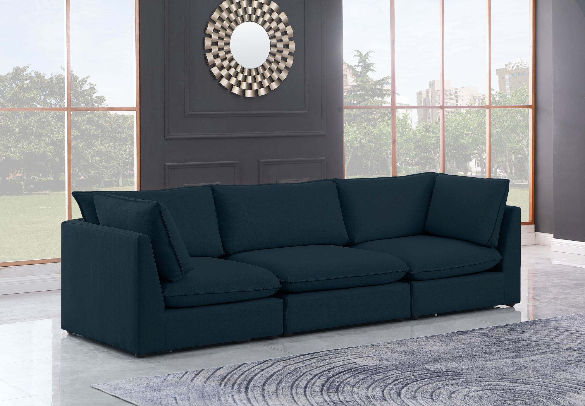 Mackenzie 120" Linen Modular Sofa