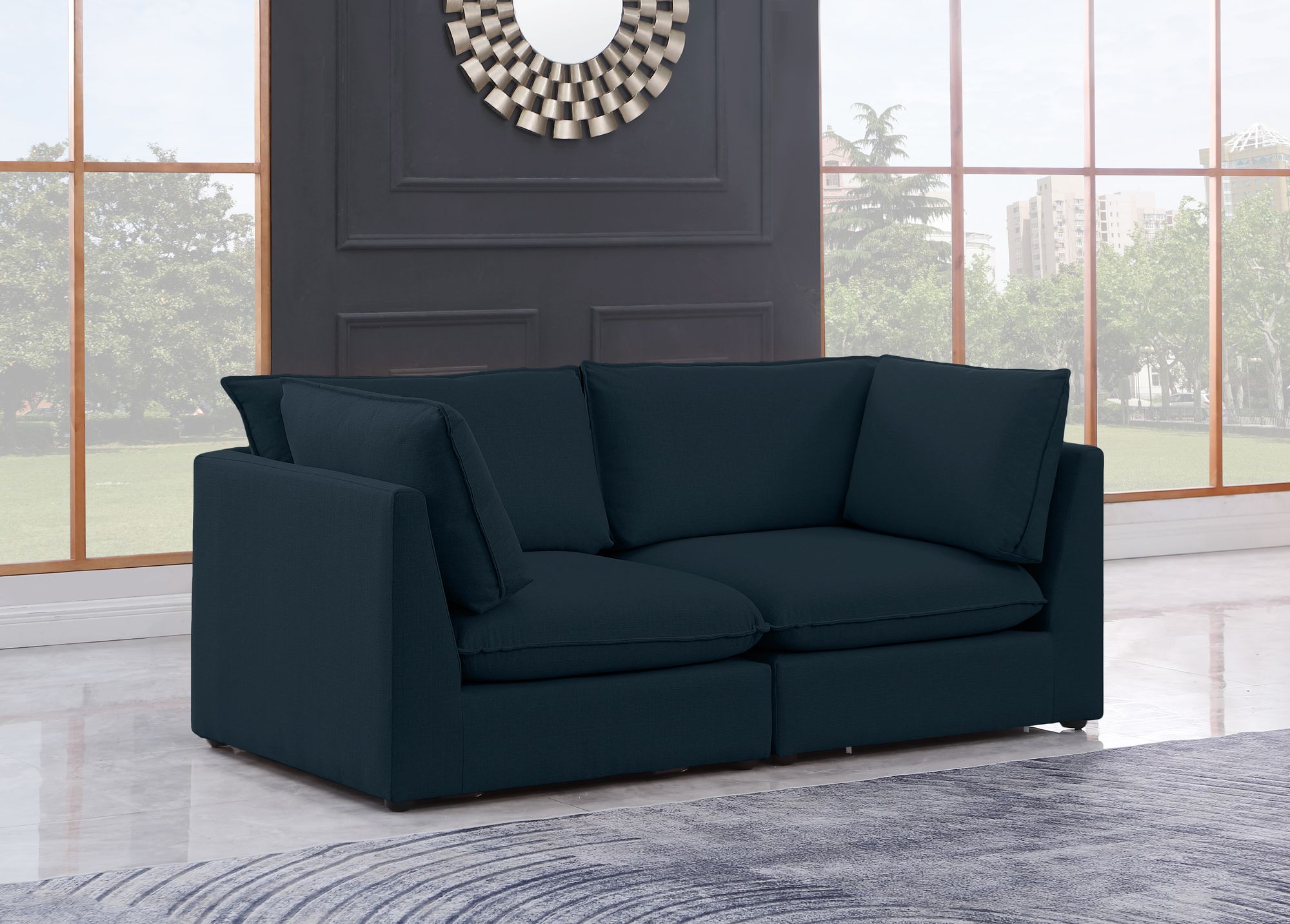 Mackenzie 80" Linen Modular Sofa