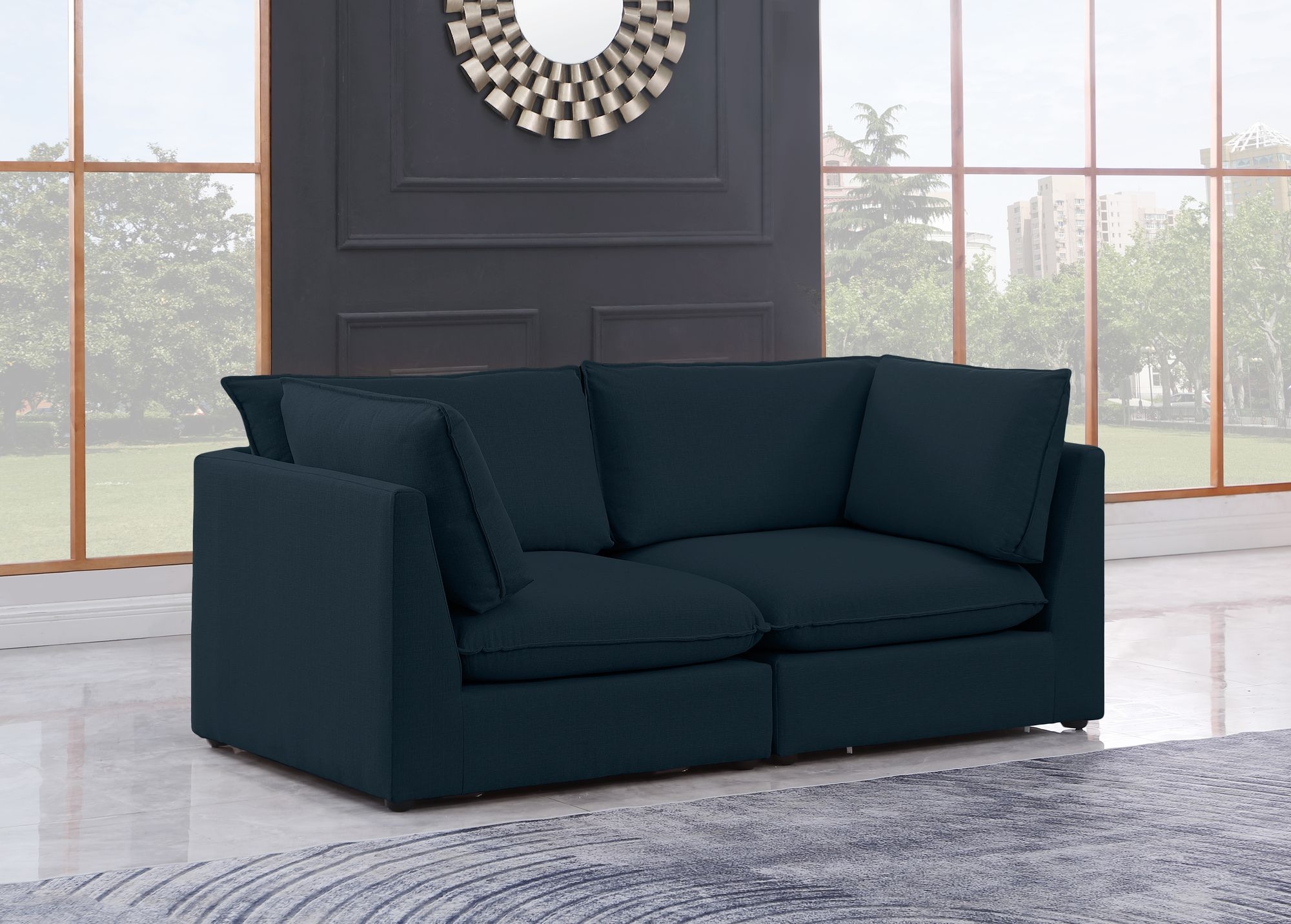 Mackenzie 80" Linen Modular Sofa