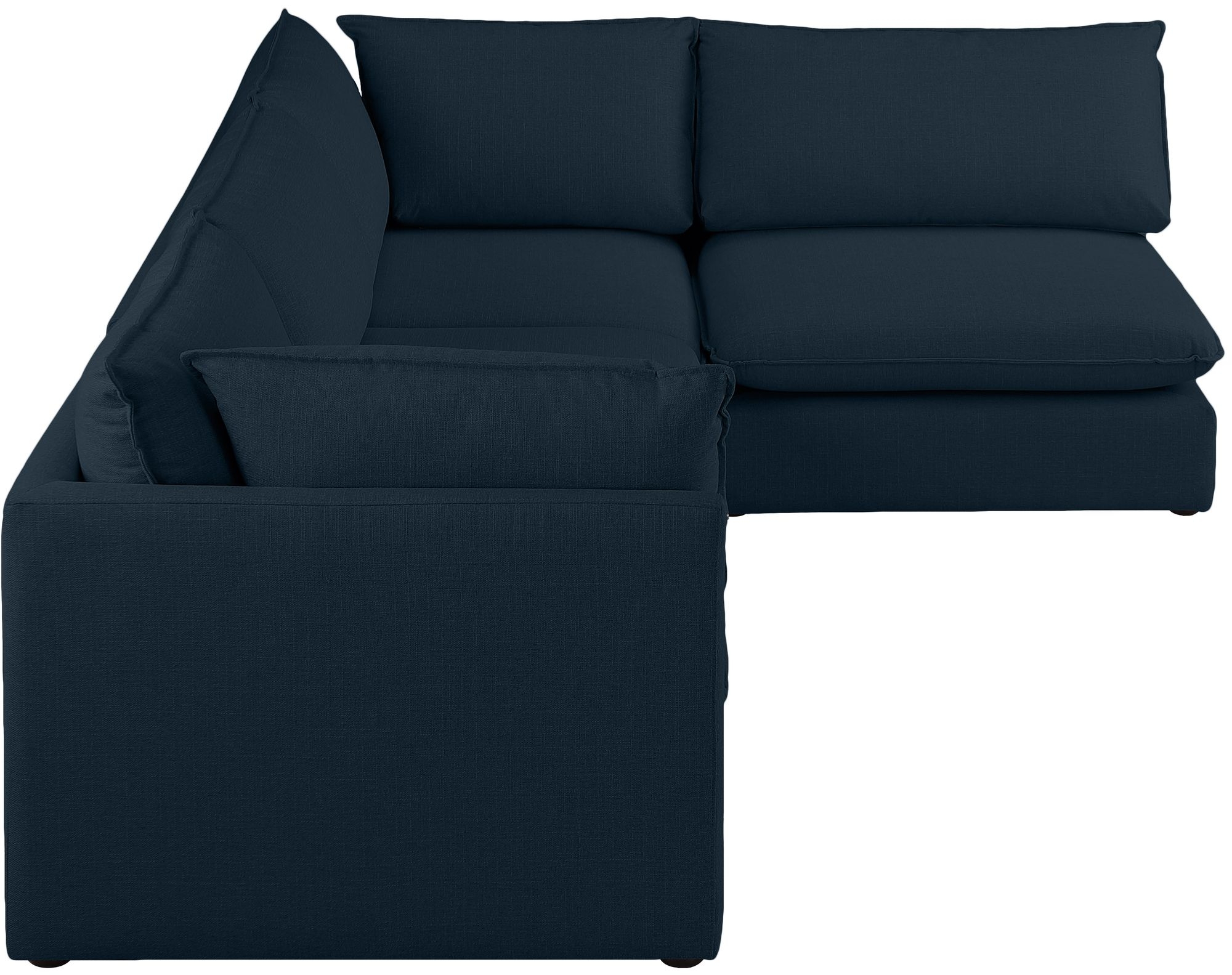 Mackenzie 120" 4-Piece Linen Fabric Modular Corner Sectional Sofa