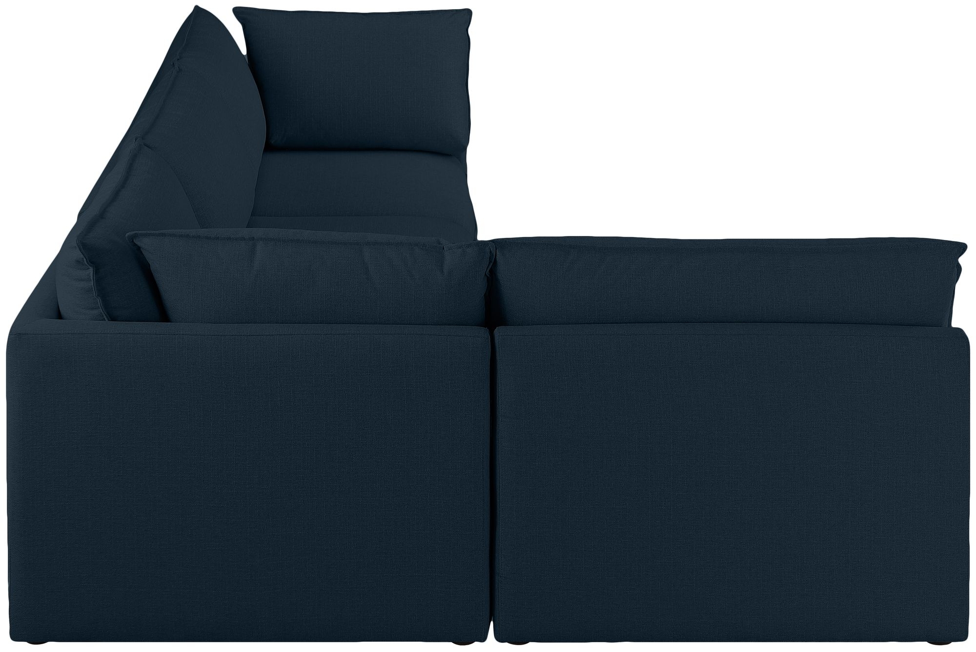 Mackenzie 120" 4-Piece Linen Fabric Modular Corner Sectional Sofa
