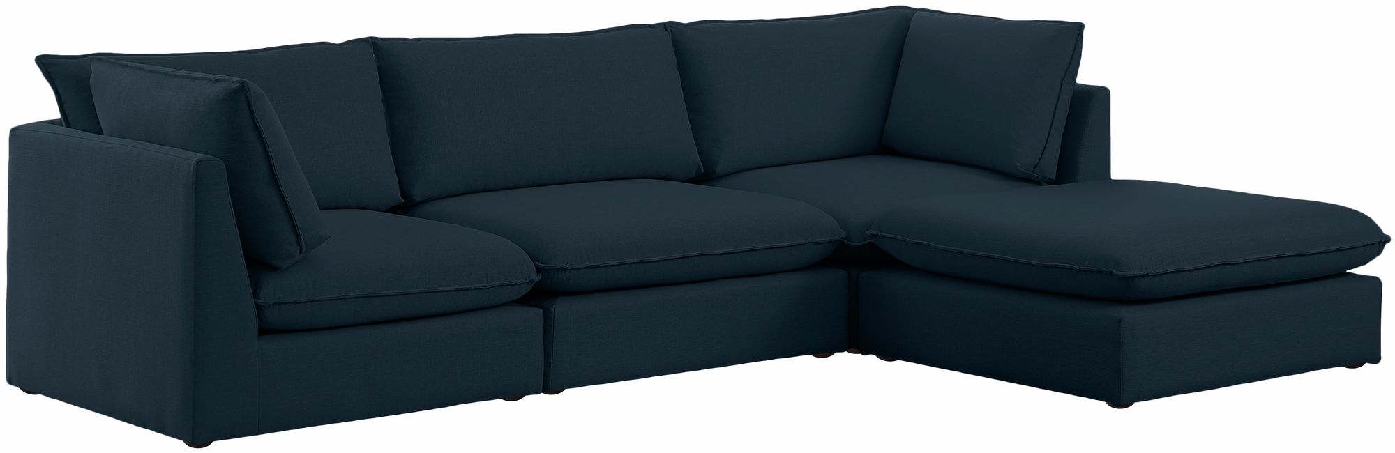 Mackenzie 120" 4-Piece Linen Modular Sectional