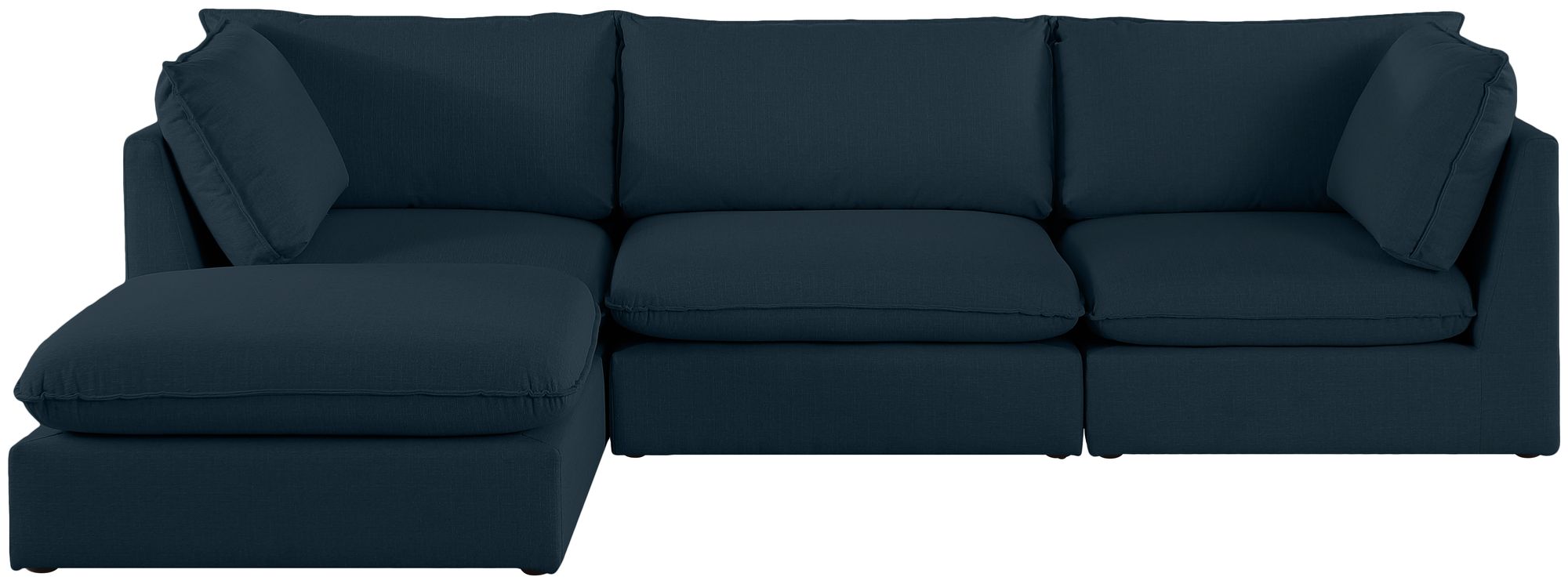 Mackenzie 120" 4-Piece Linen Modular Sectional